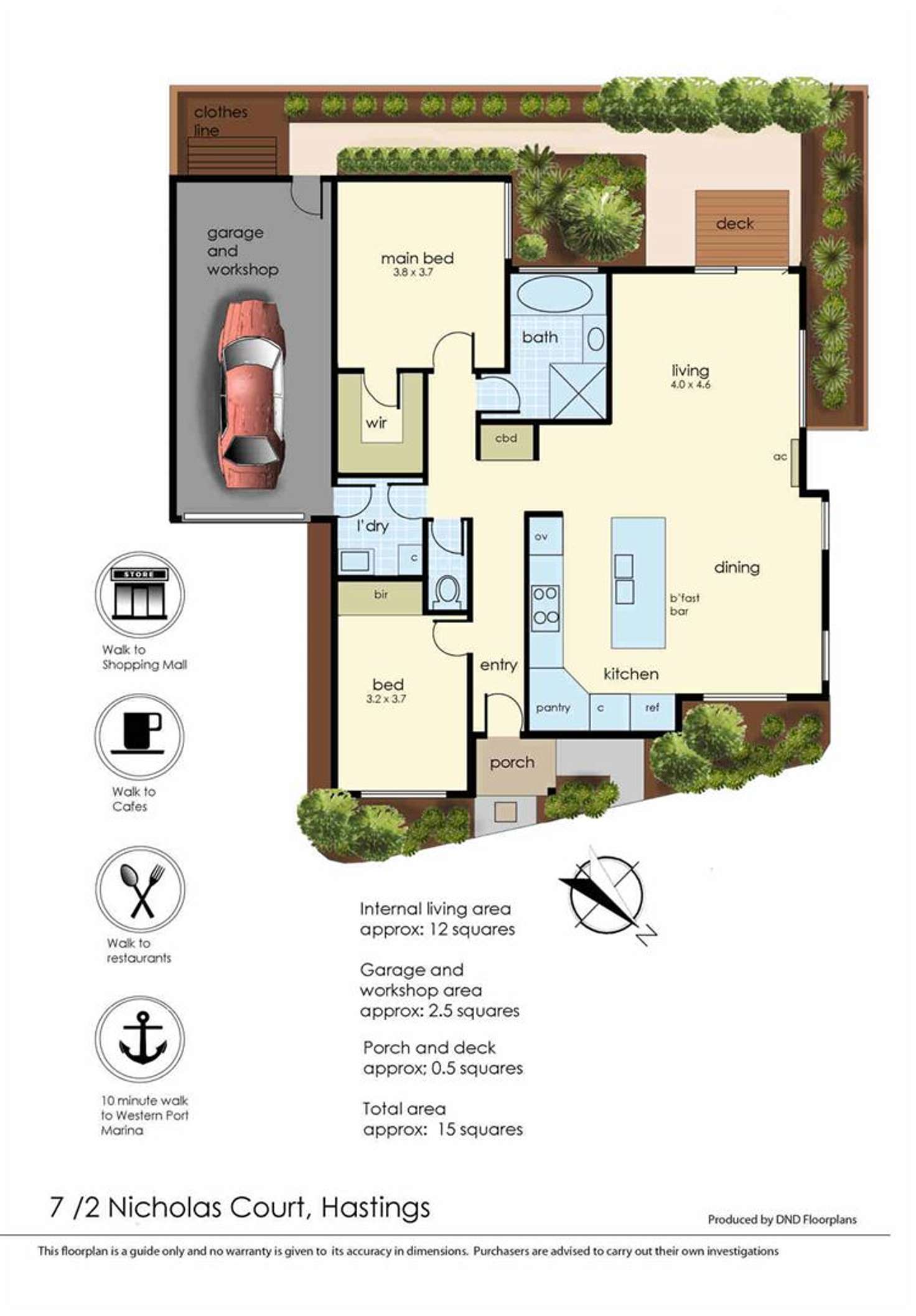 Floorplan of Homely unit listing, 7/2 Nicholas Court, Hastings VIC 3915