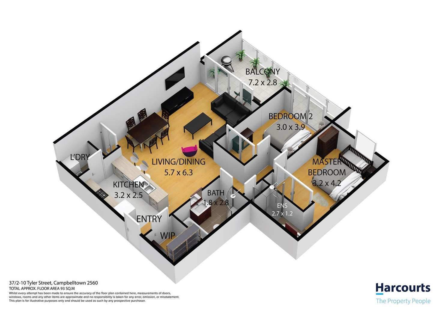 Floorplan of Homely apartment listing, 37/2-10 Tyler Street, Campbelltown NSW 2560