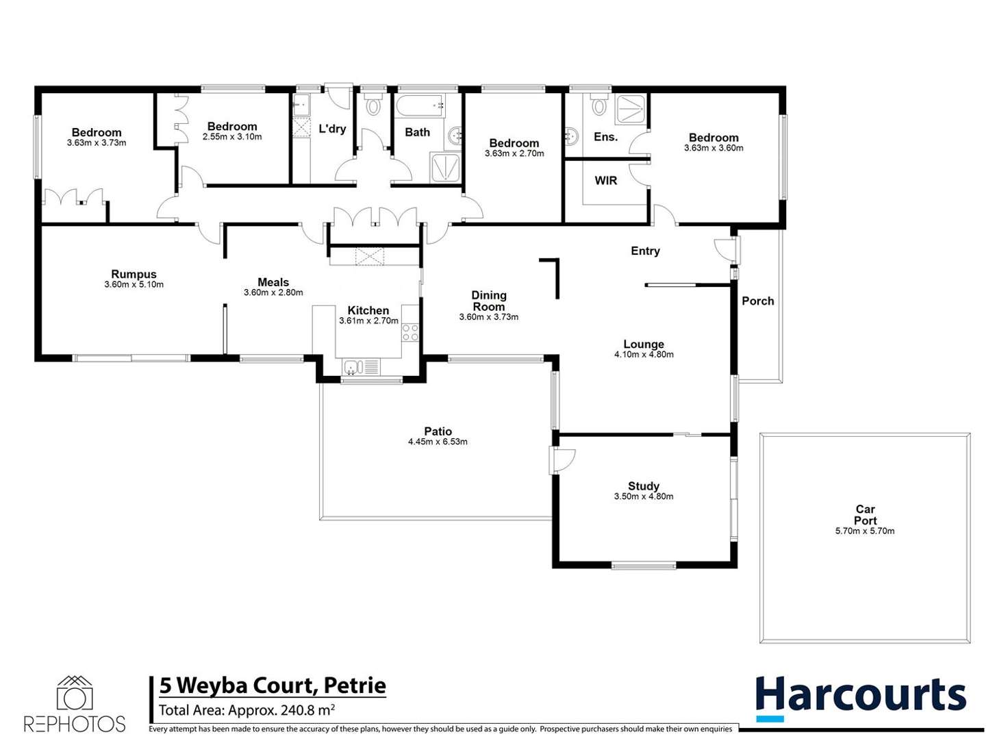 Floorplan of Homely house listing, 5 Weyba Court, Petrie QLD 4502