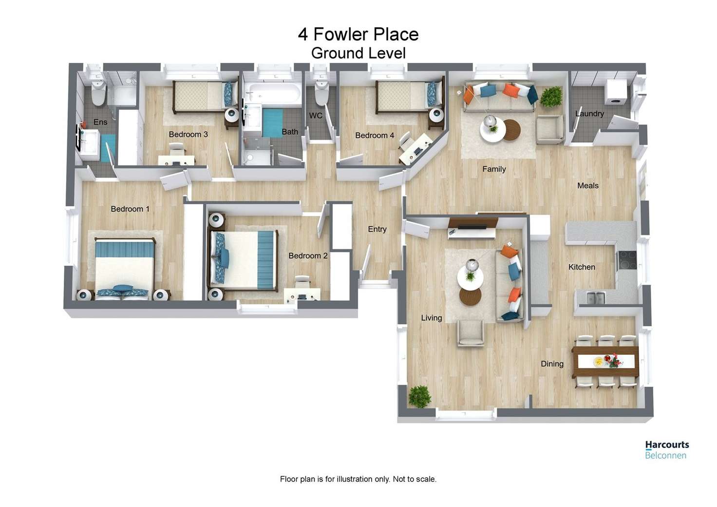 Floorplan of Homely house listing, 4 Fowler Place, Chisholm ACT 2905