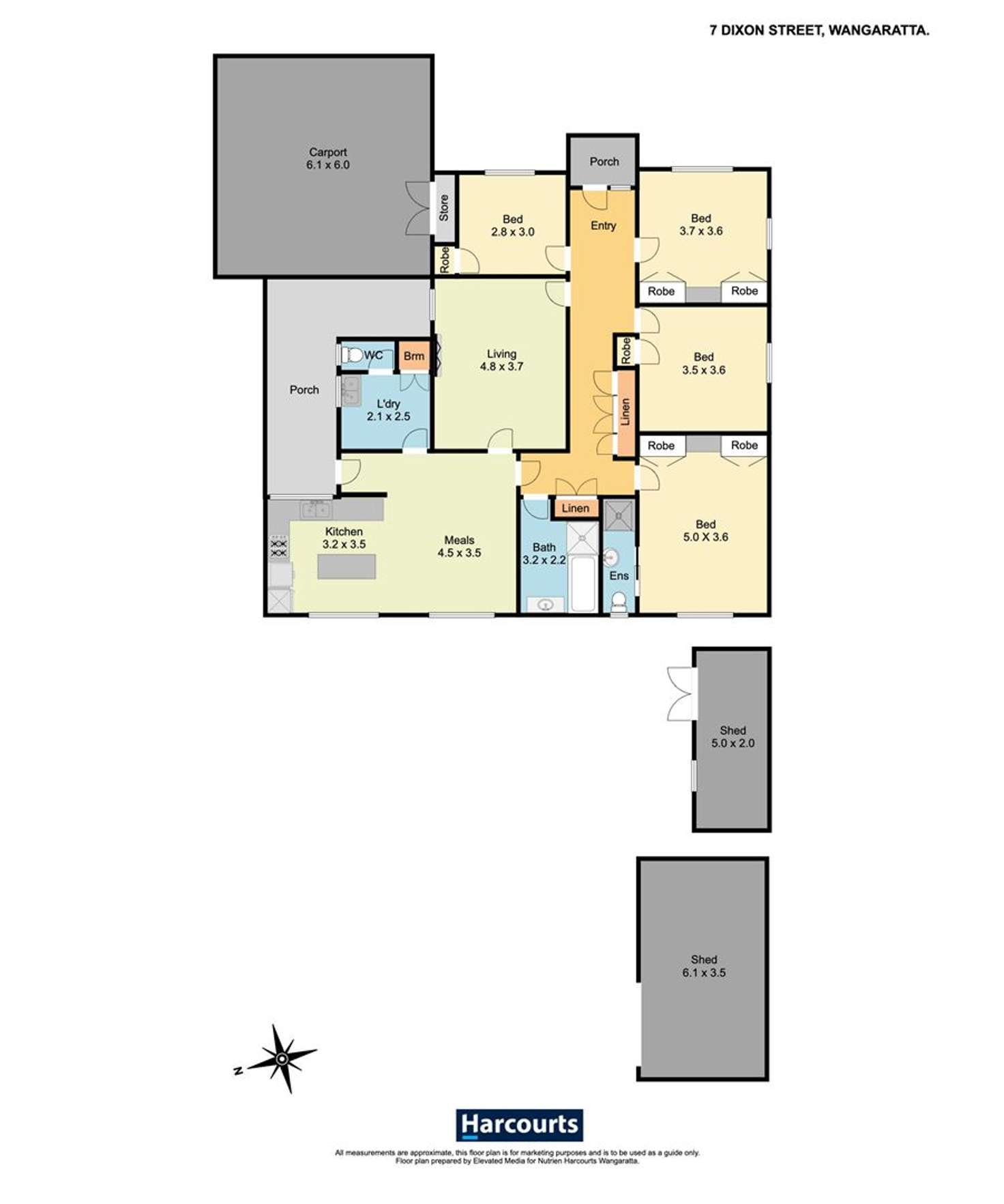 Floorplan of Homely house listing, 7 Dixon Street, Wangaratta VIC 3677