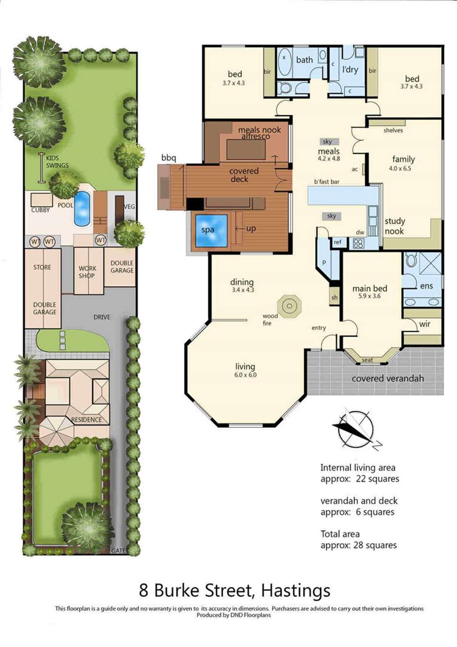 Floorplan of Homely house listing, 8 Burke Street, Hastings VIC 3915