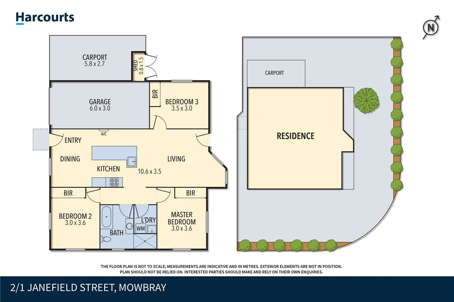 Floorplan of Homely villa listing, 2/1-3 Janefield Street, Mowbray TAS 7248