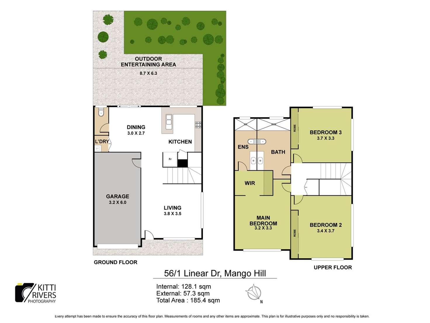 Floorplan of Homely townhouse listing, 56/1 Linear Drive, Mango Hill QLD 4509