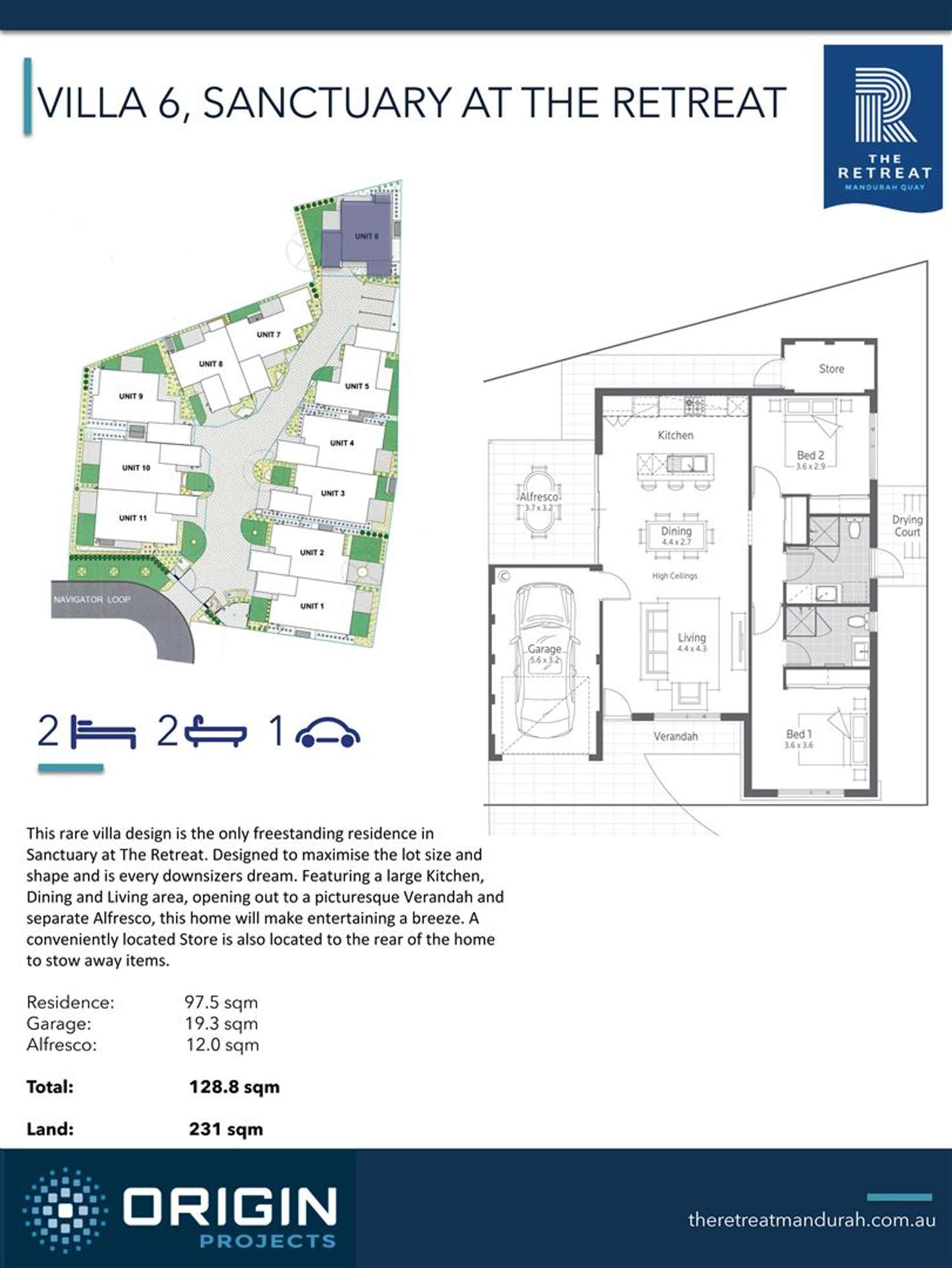 Floorplan of Homely villa listing, 6/46 Navigator Loop, Erskine WA 6210