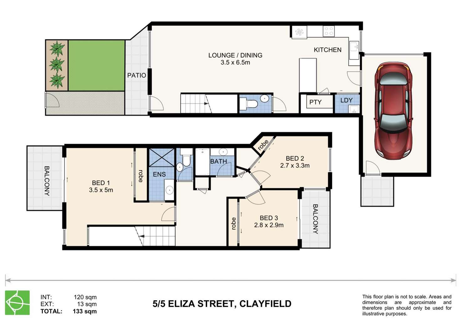 Floorplan of Homely townhouse listing, 5/5 Eliza Street, Clayfield QLD 4011