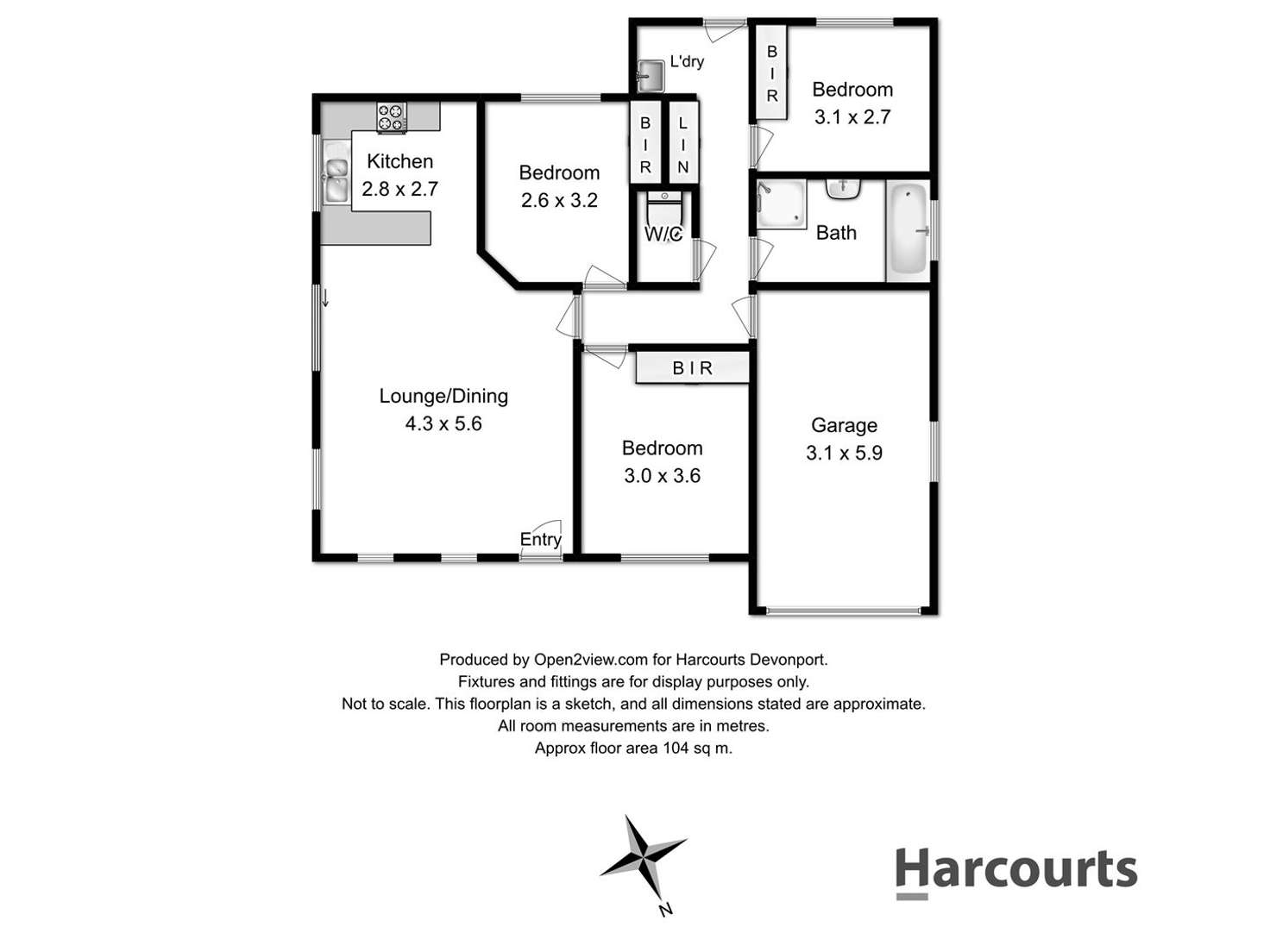 Floorplan of Homely unit listing, 1/86 Middle Road, Devonport TAS 7310