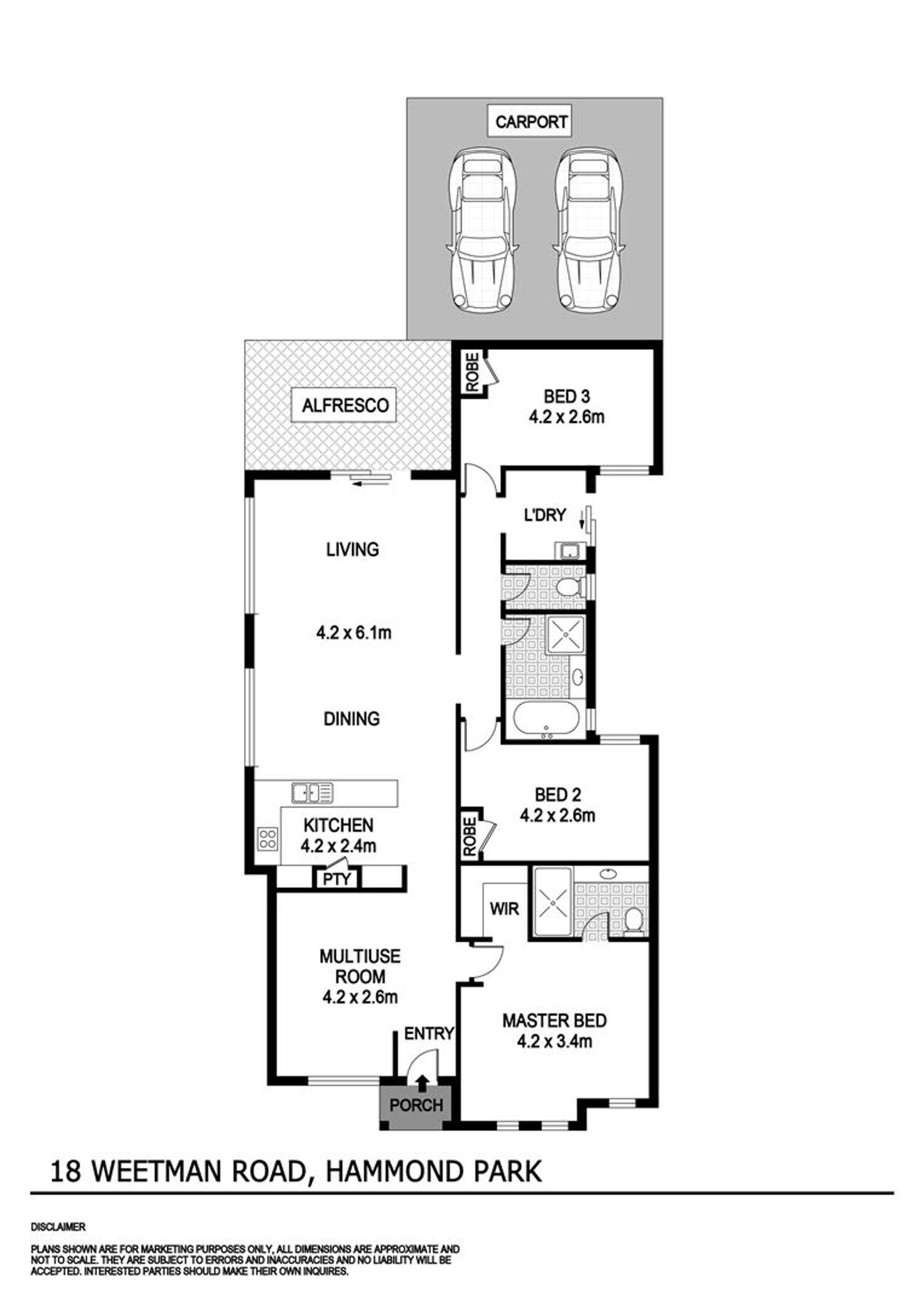 Floorplan of Homely house listing, 18 Weetman Road, Hammond Park WA 6164