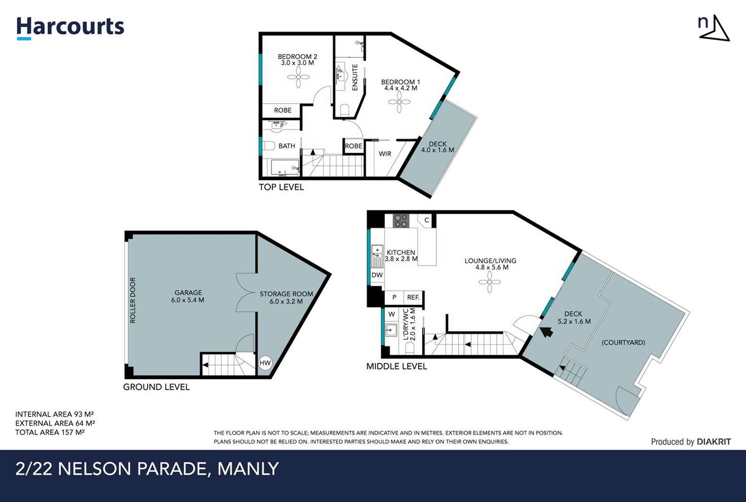 Floorplan of Homely townhouse listing, 2/22 Nelson Parade, Manly QLD 4179