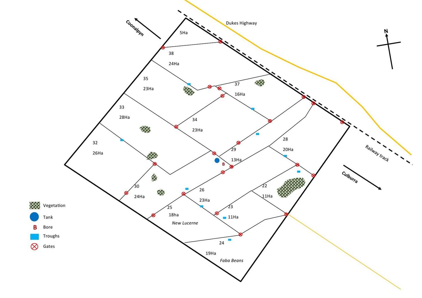 Floorplan of Homely ruralOther listing, 1 Dukes Highway, Culburra SA 5261