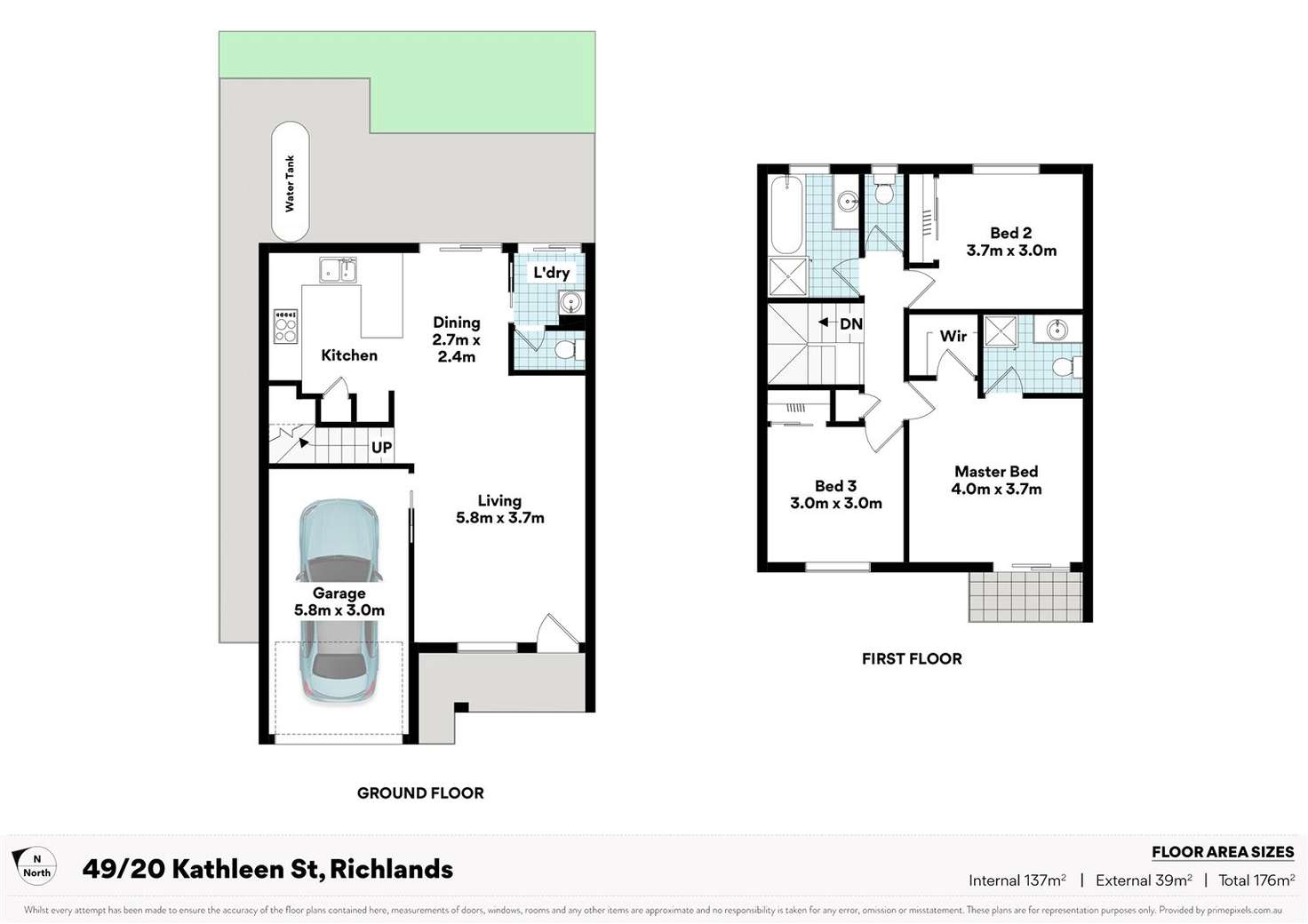 Floorplan of Homely townhouse listing, 49/20 Kathleen Street, Richlands QLD 4077