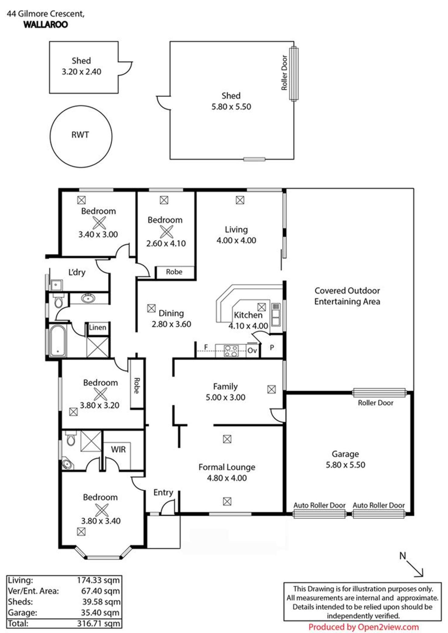 Floorplan of Homely house listing, 44 Gilmore Crescent, Wallaroo SA 5556