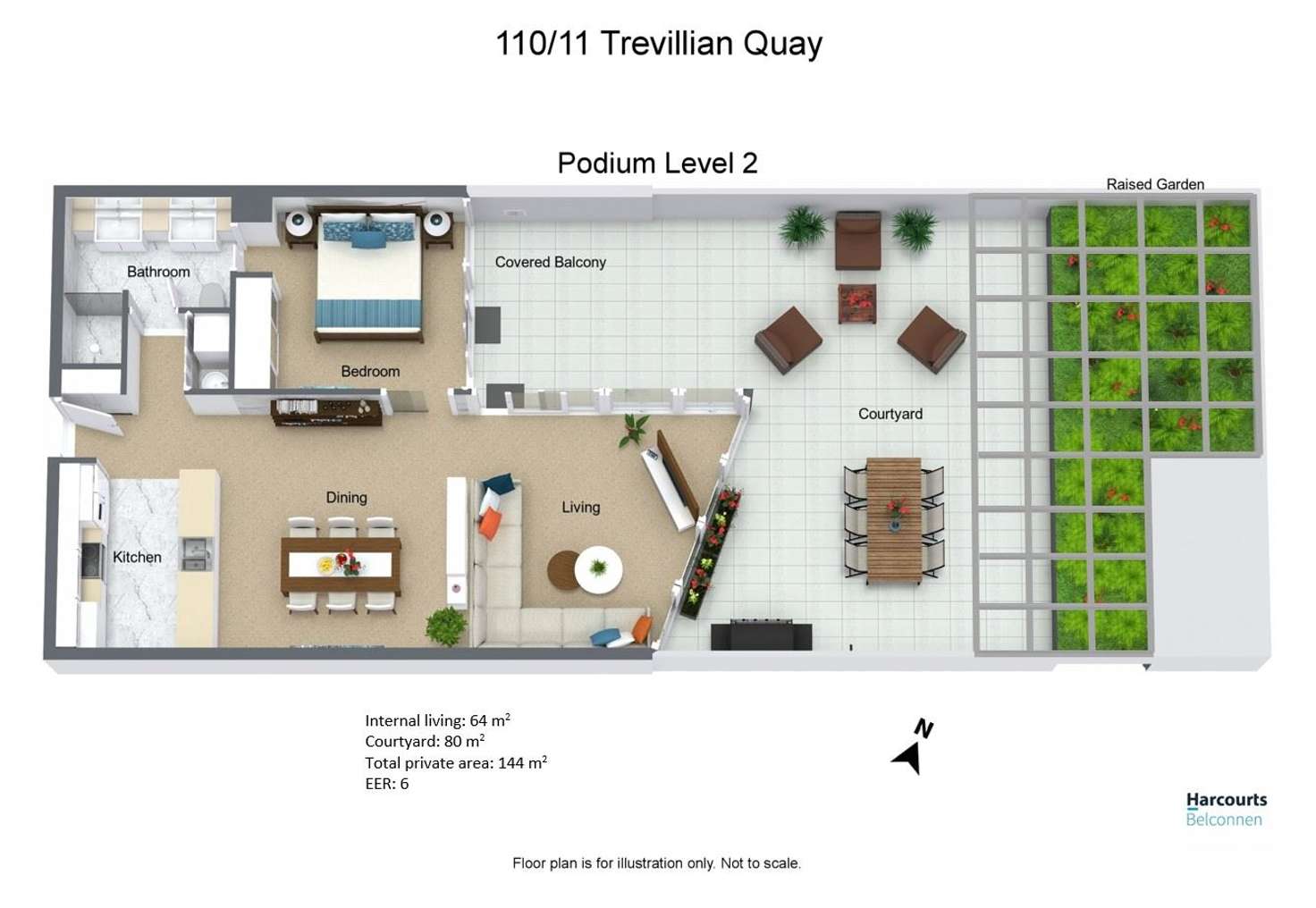 Floorplan of Homely apartment listing, 110/11 Trevillian Quay, Kingston ACT 2604