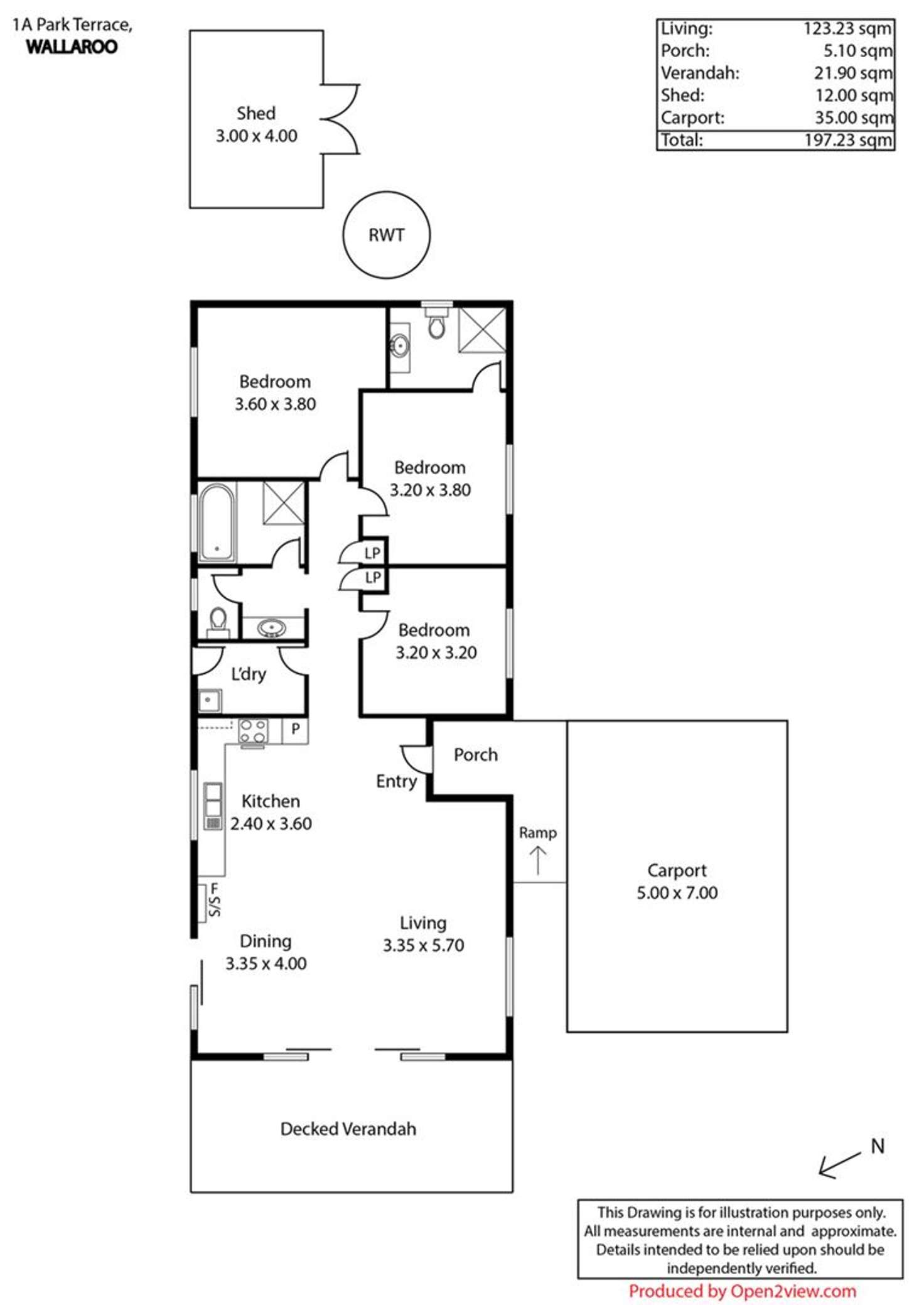 Floorplan of Homely house listing, 1A Park Terrace, Wallaroo SA 5556
