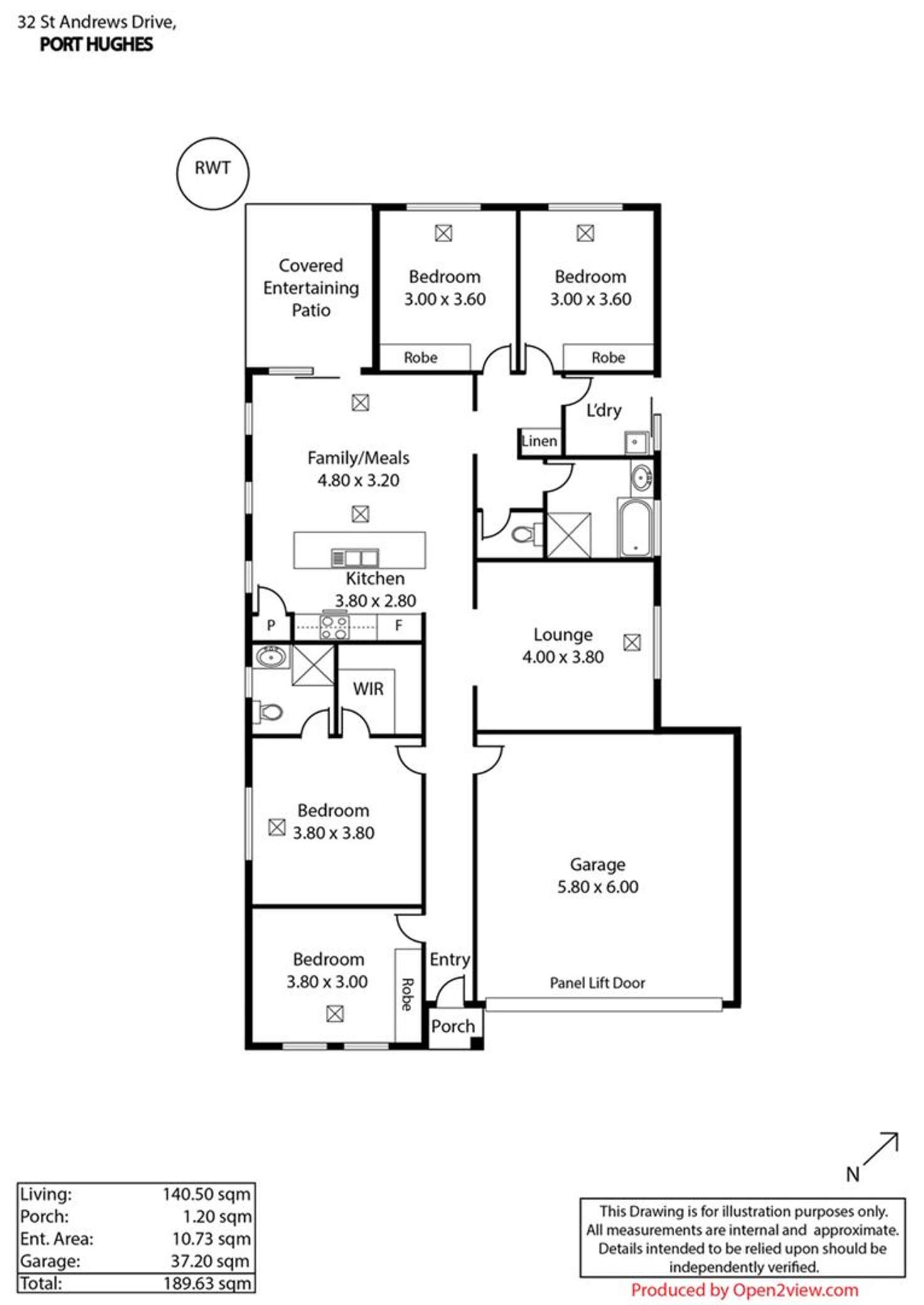 Floorplan of Homely house listing, 32 St Andrews Drive, Port Hughes SA 5558