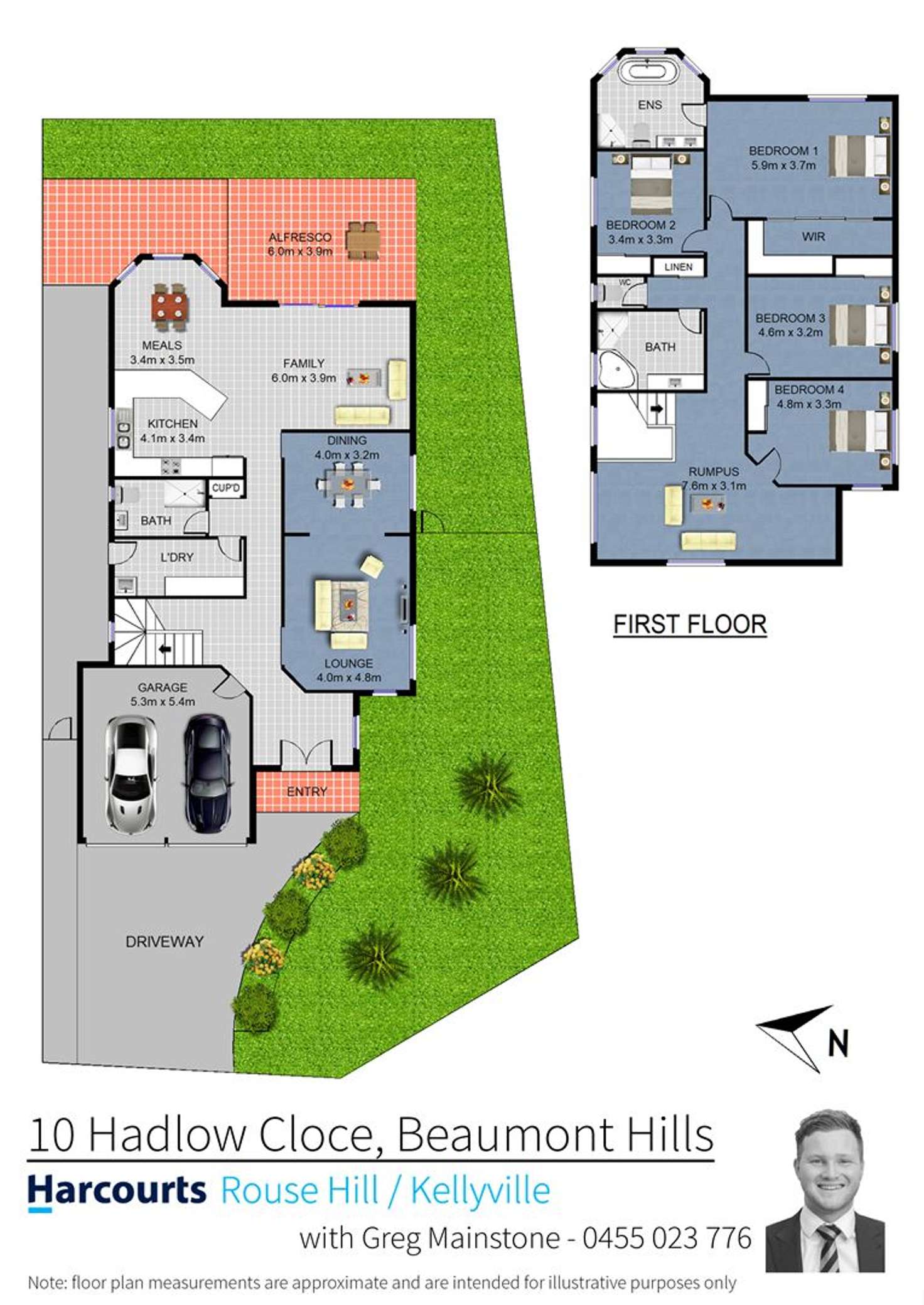 Floorplan of Homely house listing, 10 Hadlow Close, Beaumont Hills NSW 2155