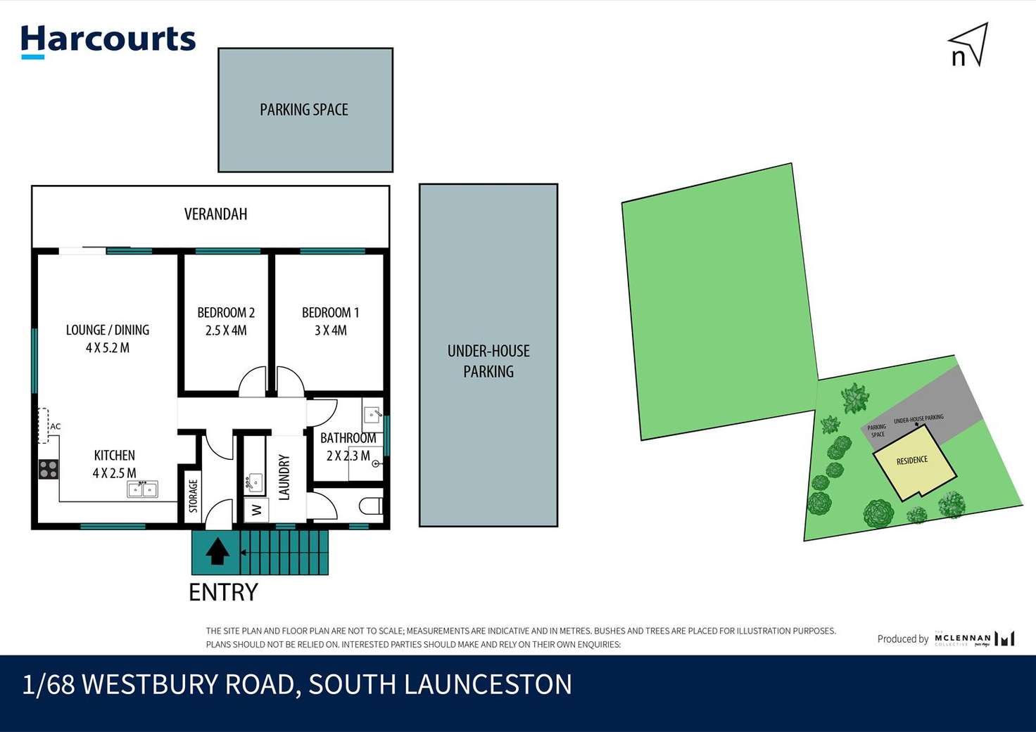 Floorplan of Homely unit listing, 1/68 Westbury Road, South Launceston TAS 7249