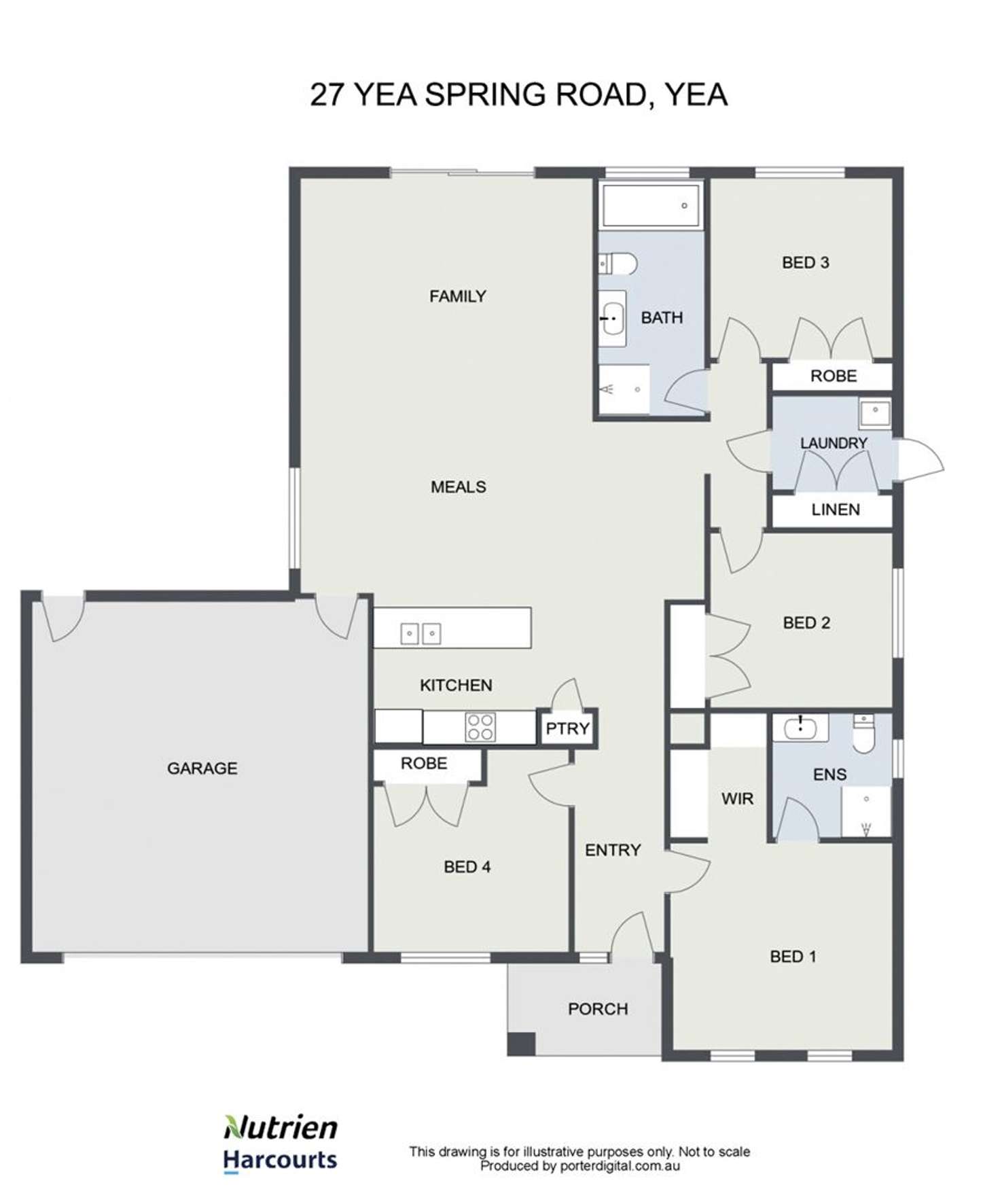 Floorplan of Homely house listing, 27 Yea Springs Drive, Yea VIC 3717