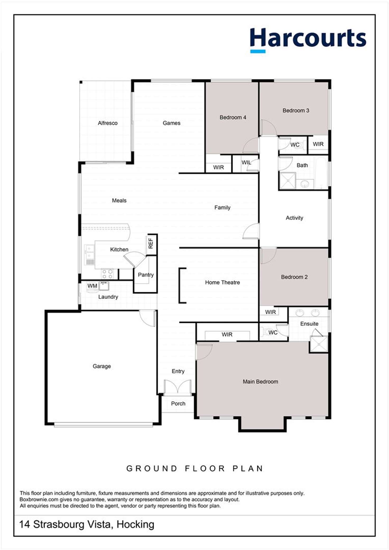 Floorplan of Homely house listing, 14 Strasbourg Vista, Hocking WA 6065