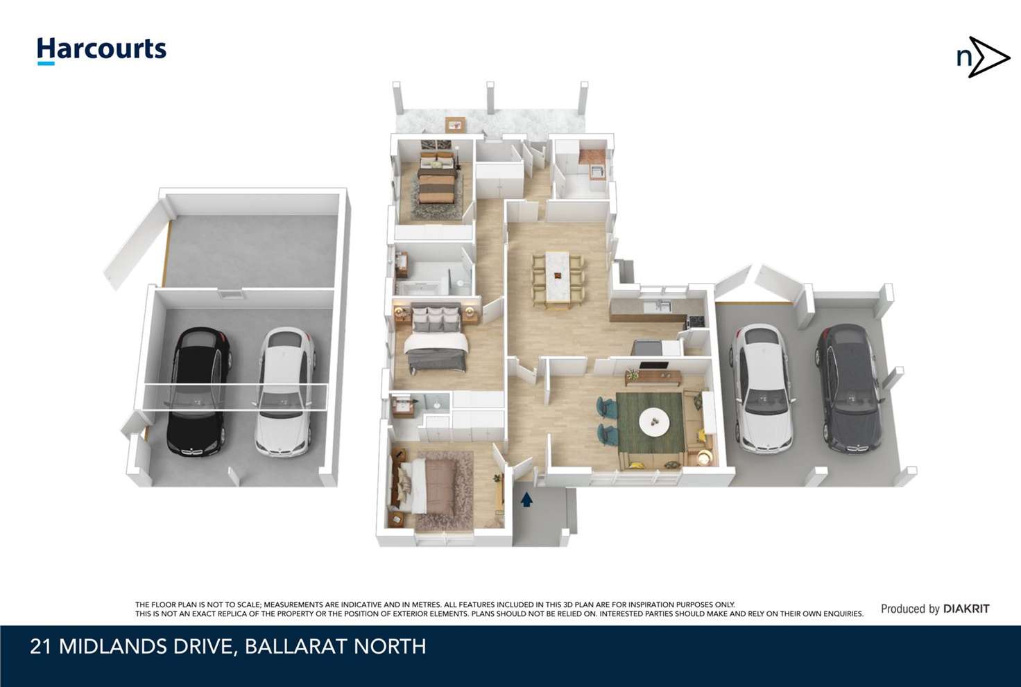 Floorplan of Homely house listing, 21 Midlands Drive, Ballarat North VIC 3350