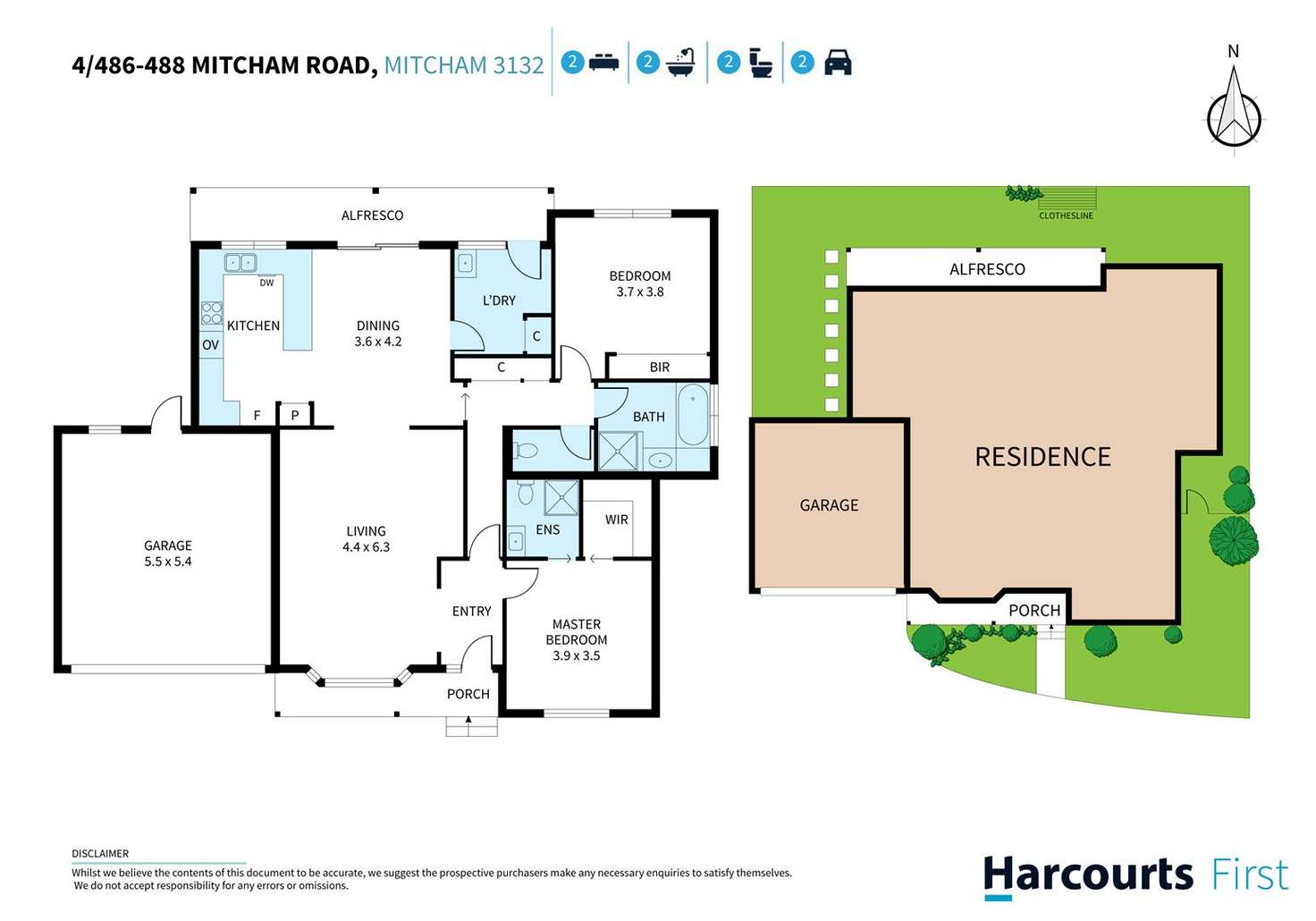 Floorplan of Homely unit listing, 4/486-488 Mitcham Road, Mitcham VIC 3132