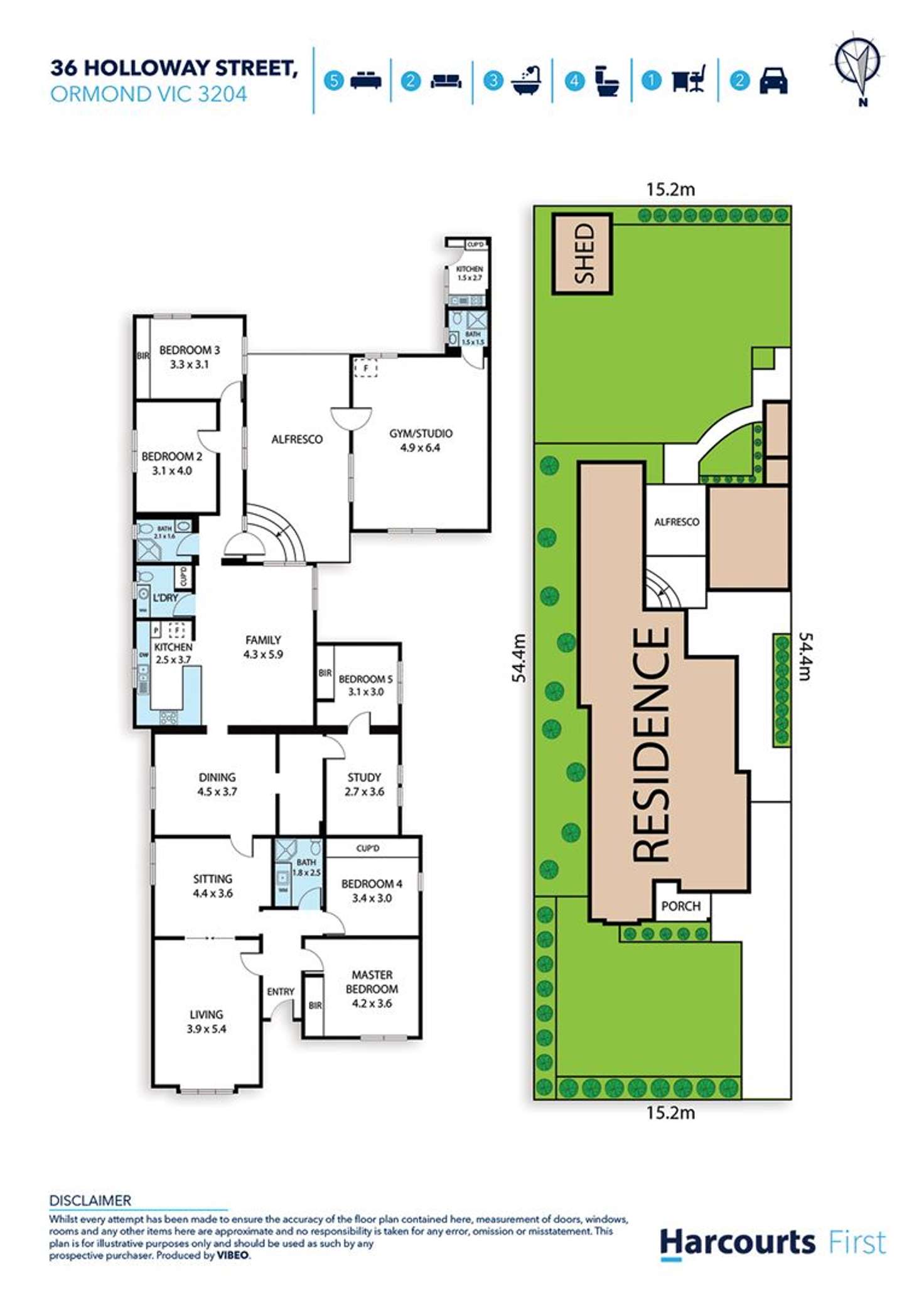 Floorplan of Homely house listing, 36 Holloway Street, Ormond VIC 3204