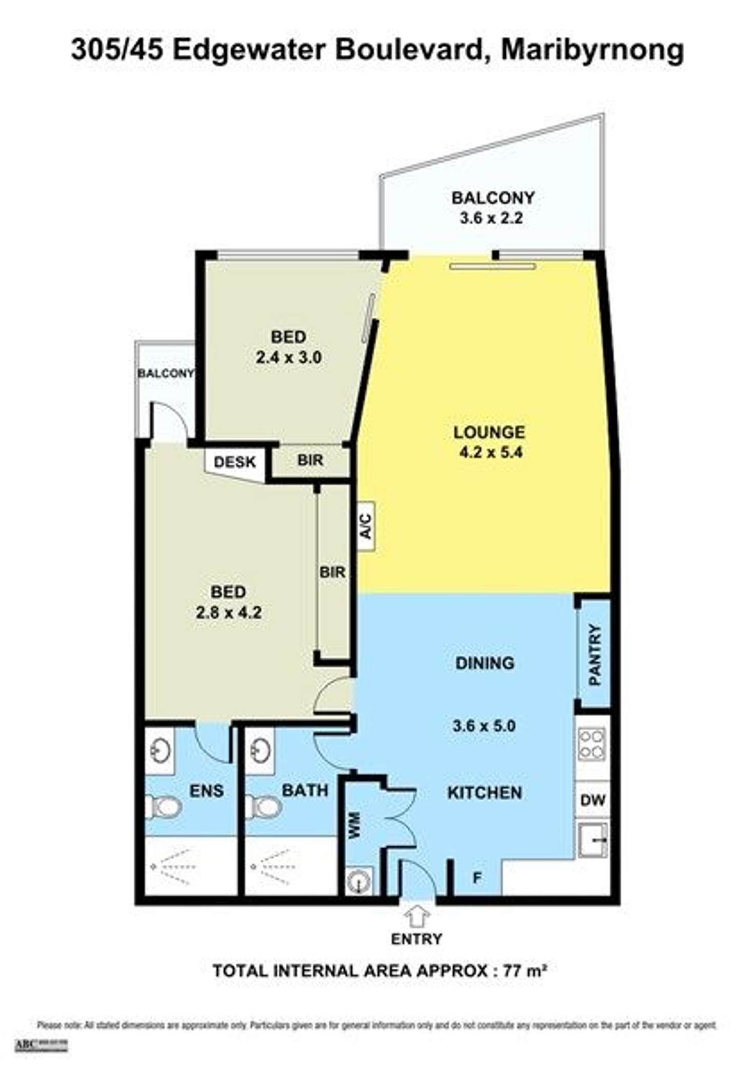 Floorplan of Homely unit listing, 305/45 Edgewater Blvd, Maribyrnong VIC 3032