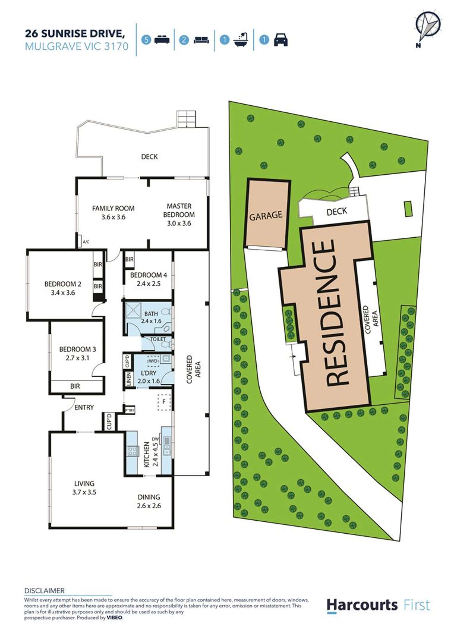 Floorplan of Homely house listing, 26 Sunrise Drive, Mulgrave VIC 3170