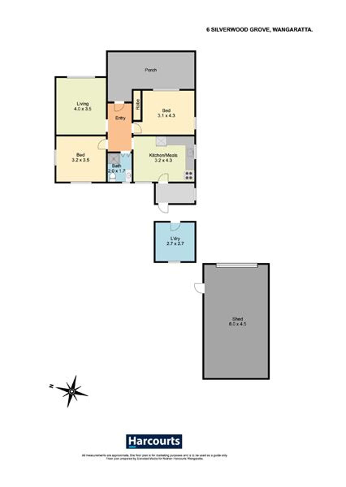Floorplan of Homely house listing, 6 Silverwood Grove, Wangaratta VIC 3677
