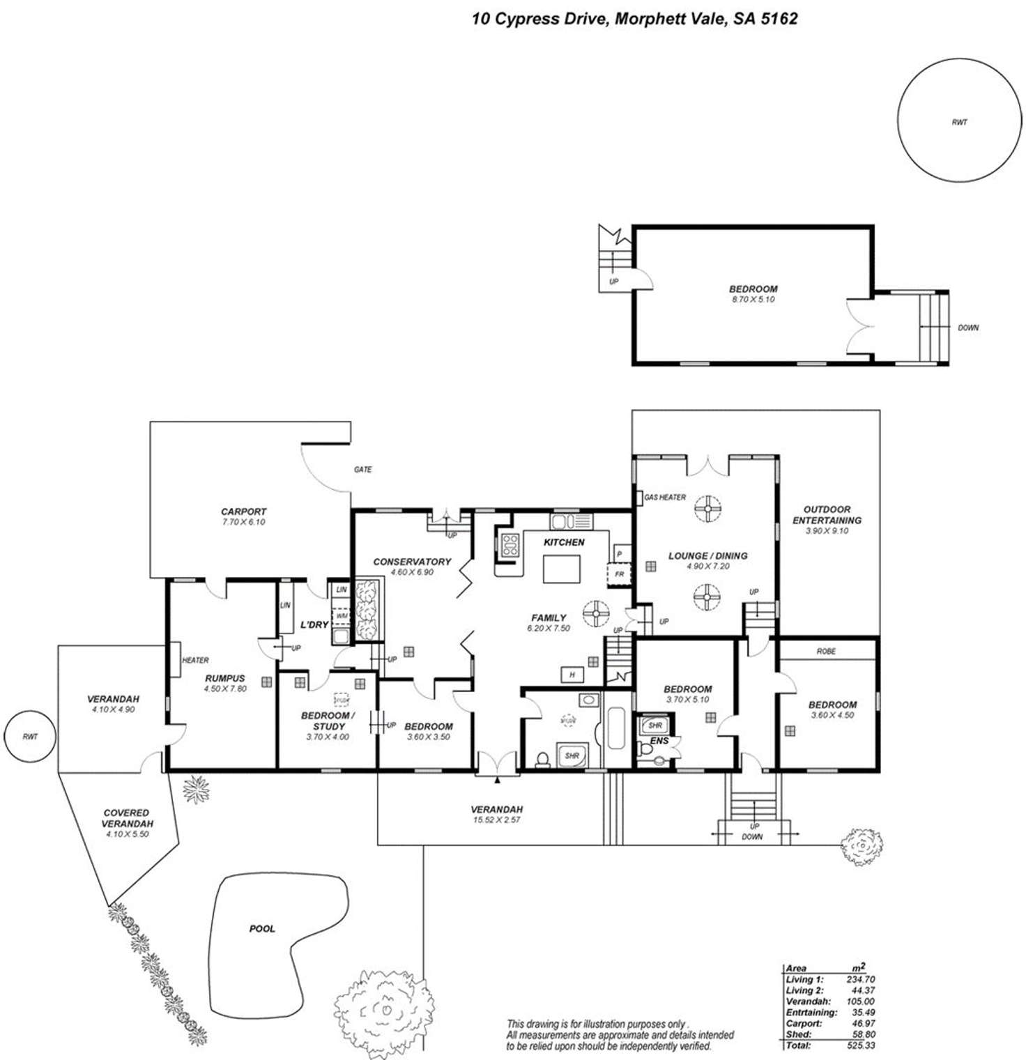 Floorplan of Homely house listing, 10 Cypress Drive, Morphett Vale SA 5162