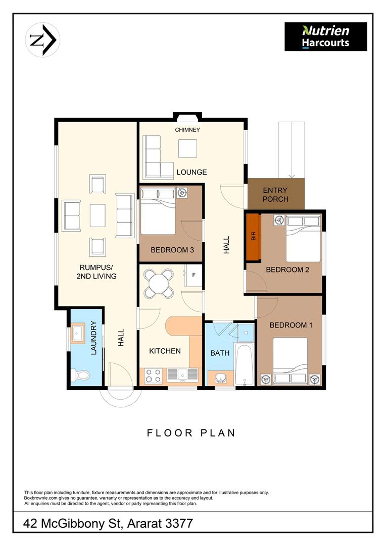 Floorplan of Homely house listing, 42 McGibbony Street, Ararat VIC 3377