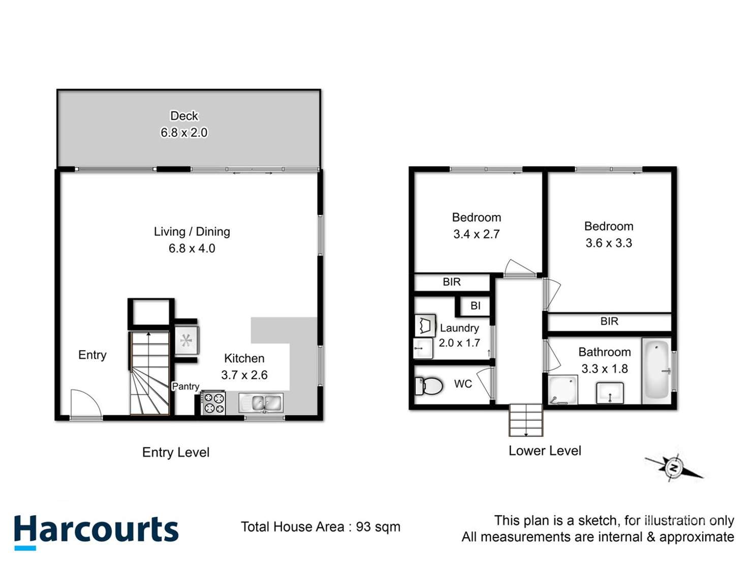 Floorplan of Homely townhouse listing, 1/287 Churchill Avenue, Sandy Bay TAS 7005