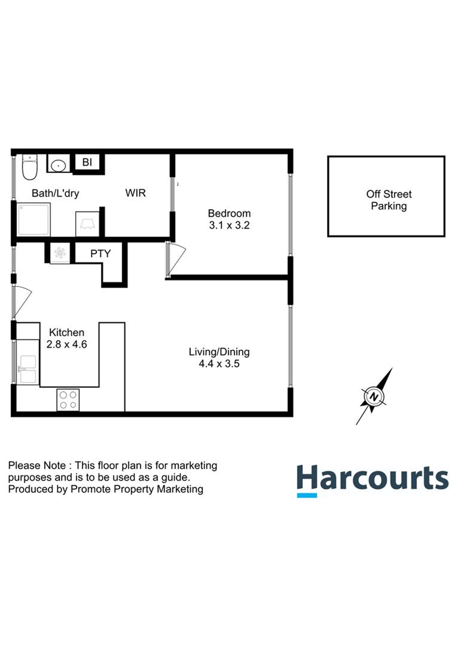 Floorplan of Homely unit listing, 2/4 Dodson Street, Rosetta TAS 7010