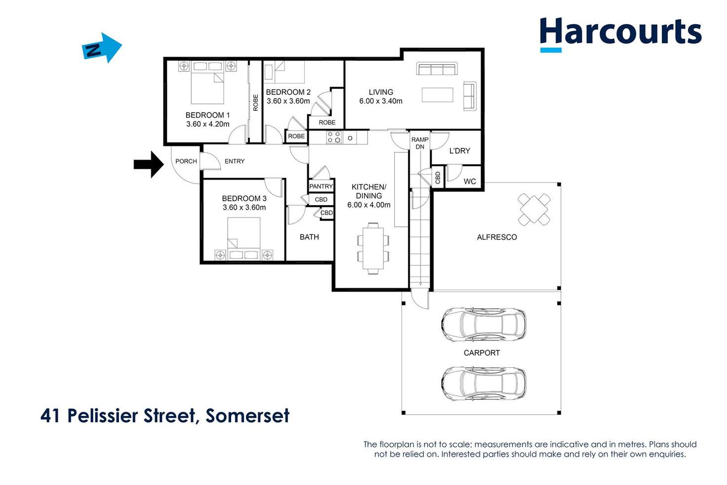 Floorplan of Homely house listing, 41 Pelissier Street, Somerset TAS 7322
