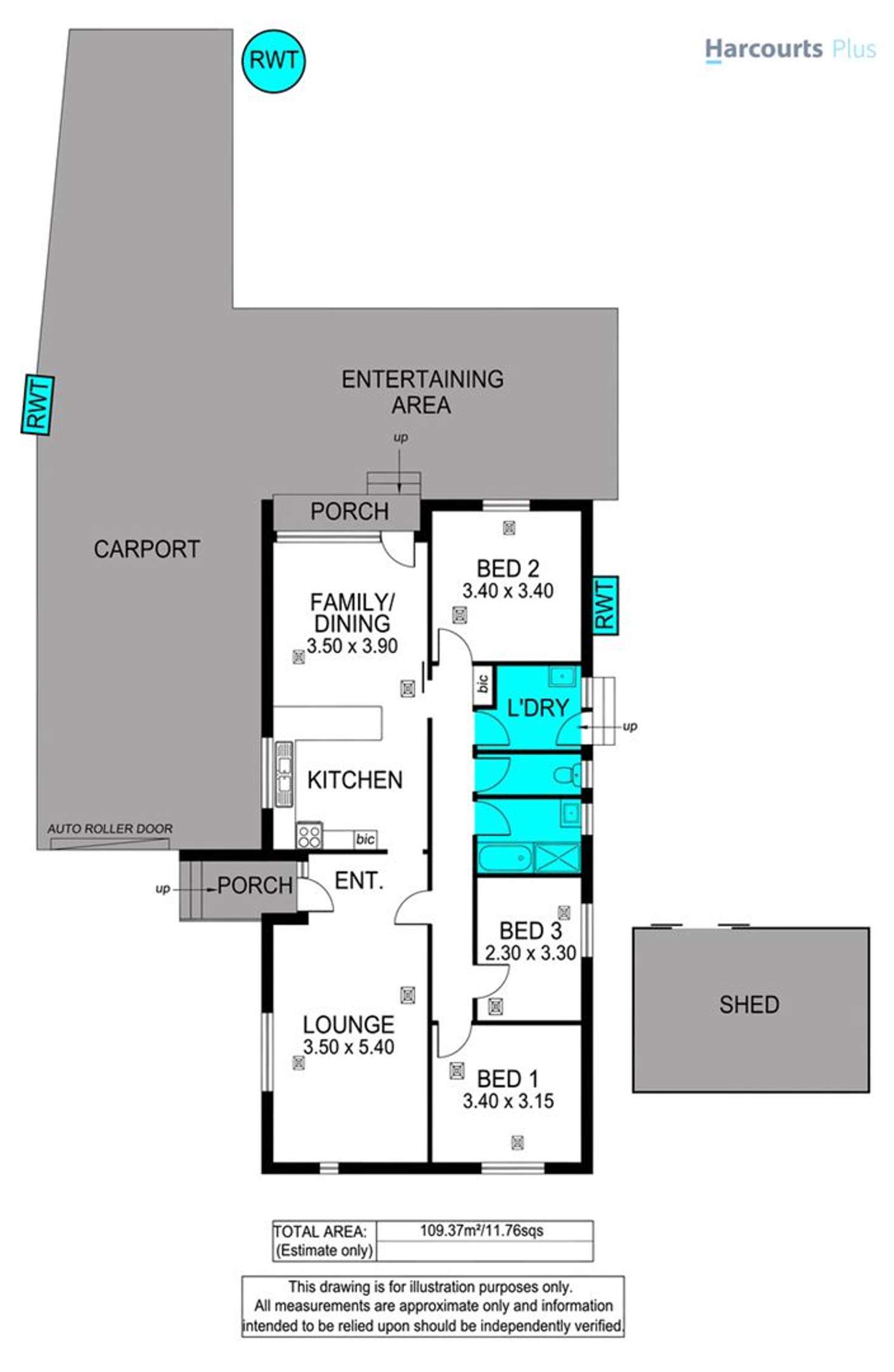 Floorplan of Homely house listing, 4 Birubi Way, Morphett Vale SA 5162