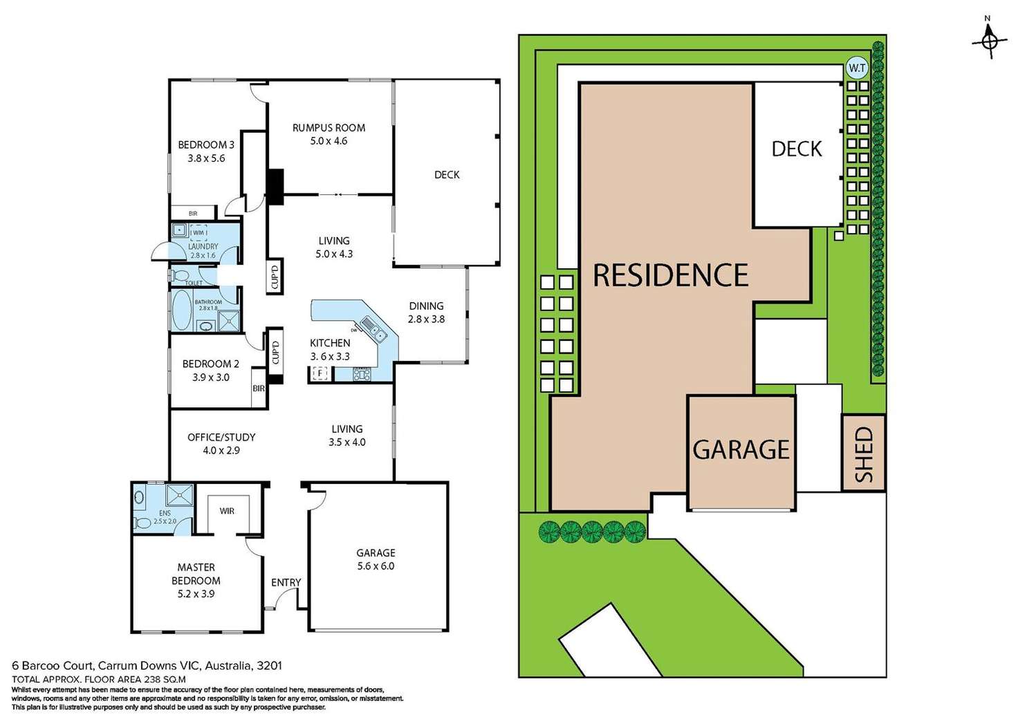 Floorplan of Homely house listing, 6 Barcoo Court, Carrum Downs VIC 3201