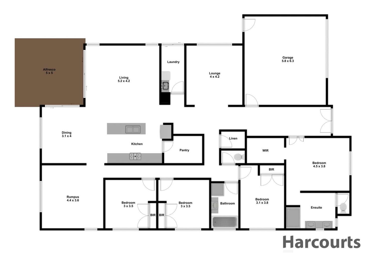 Floorplan of Homely house listing, 8 Highland Way, Warragul VIC 3820