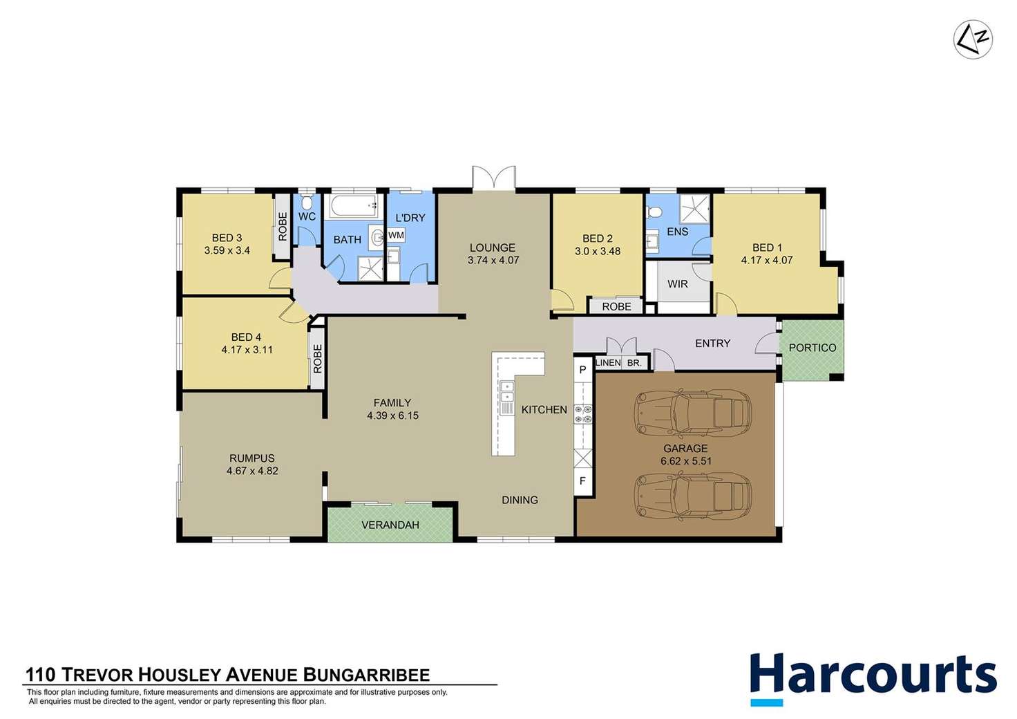 Floorplan of Homely house listing, 110 Trevor Housely Avenue, Bungarribee NSW 2767
