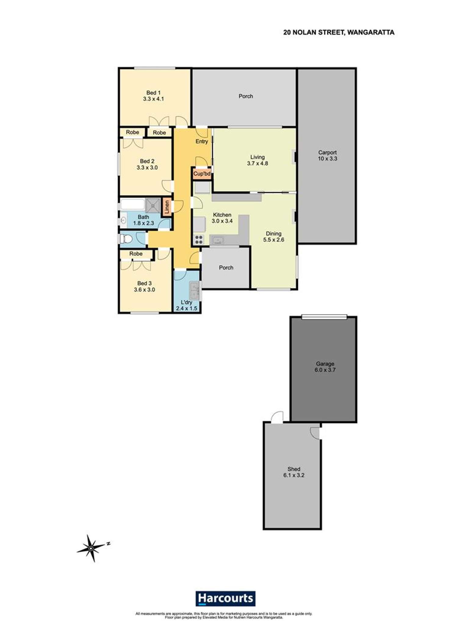 Floorplan of Homely house listing, 20 Nolan Street, Wangaratta VIC 3677