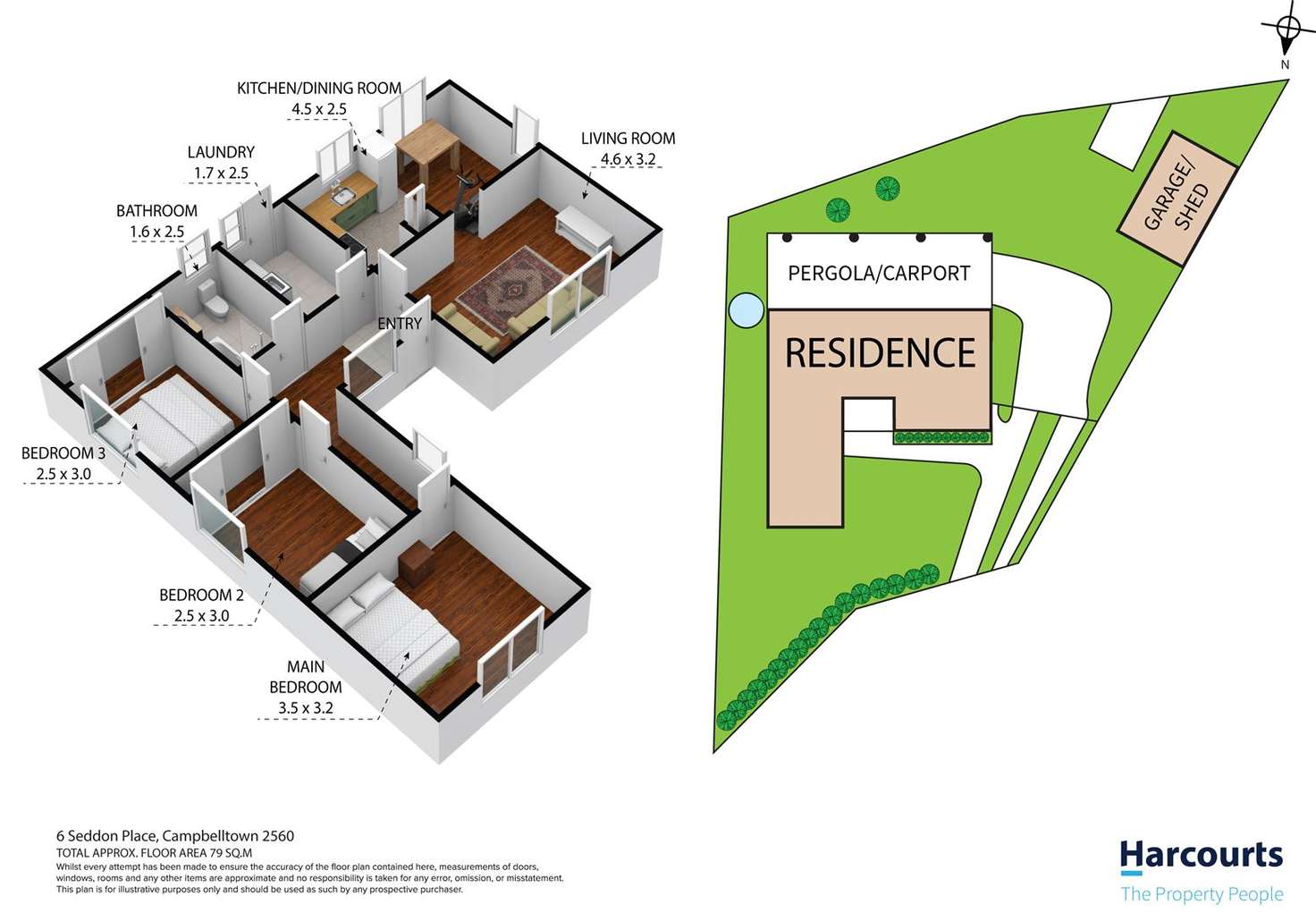 Floorplan of Homely house listing, 6 Seddon Place, Campbelltown NSW 2560