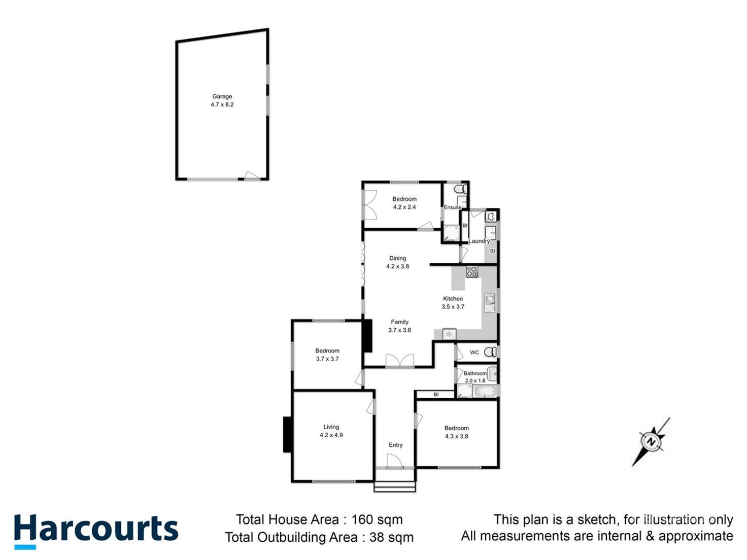 Floorplan of Homely house listing, 5 Flint Avenue, New Town TAS 7008