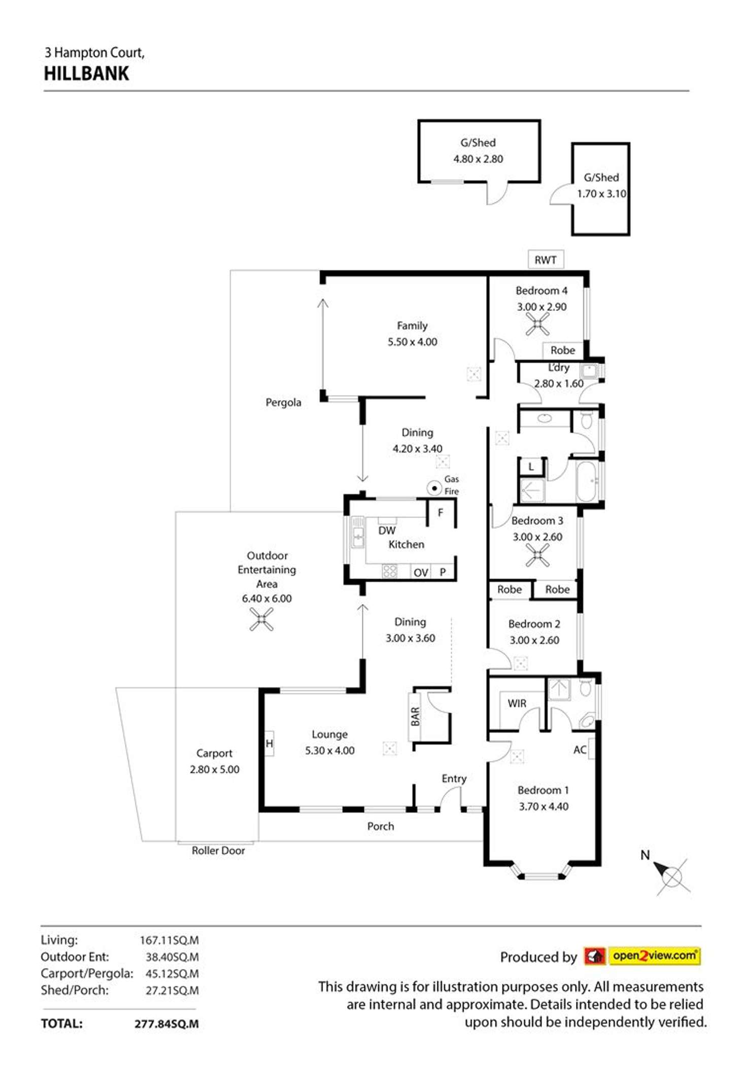 Floorplan of Homely house listing, 3 Hampton Court, Hillbank SA 5112
