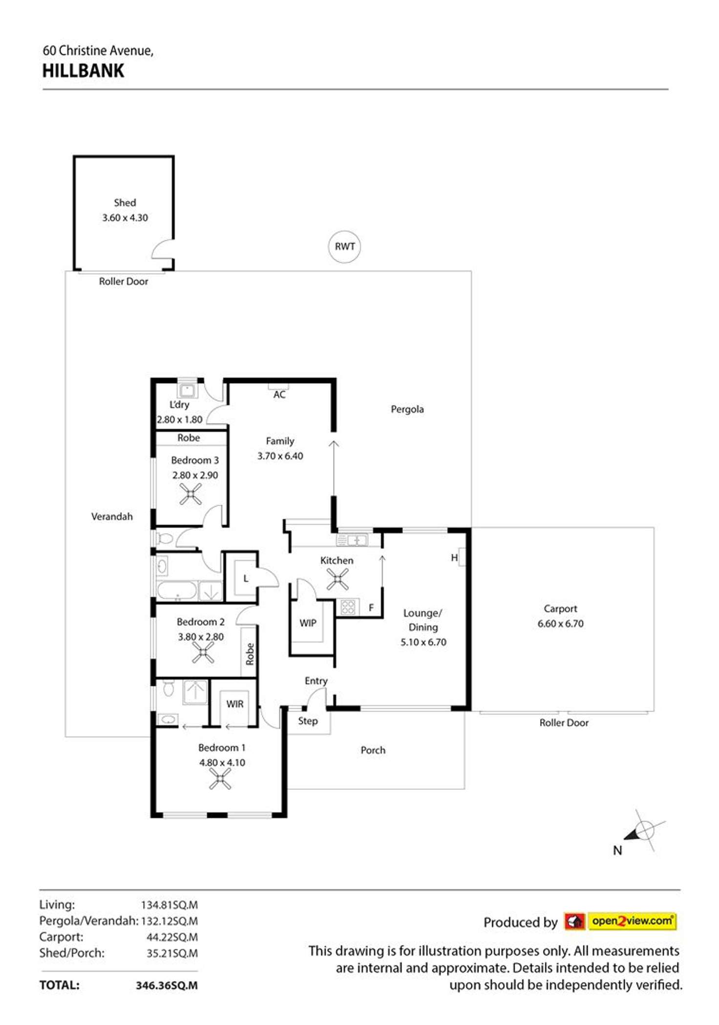 Floorplan of Homely house listing, 60 Christine Avenue, Hillbank SA 5112