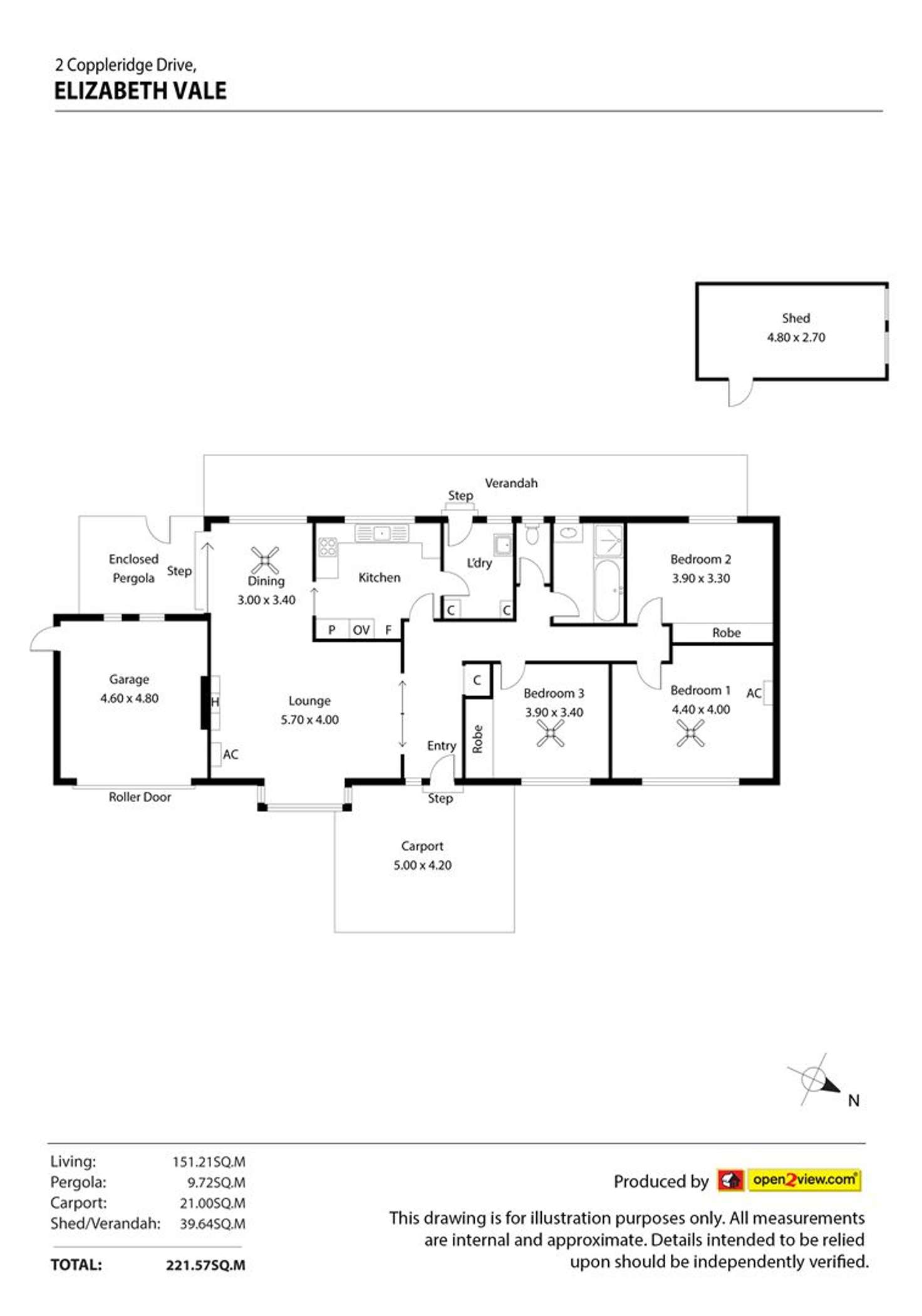 Floorplan of Homely house listing, 2 Coppleridge Drive, Elizabeth Vale SA 5112