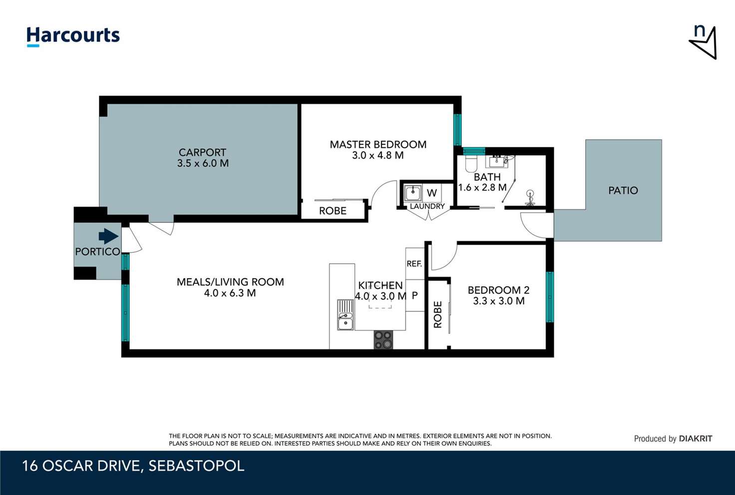 Floorplan of Homely townhouse listing, 16 Oscar Drive, Sebastopol VIC 3356