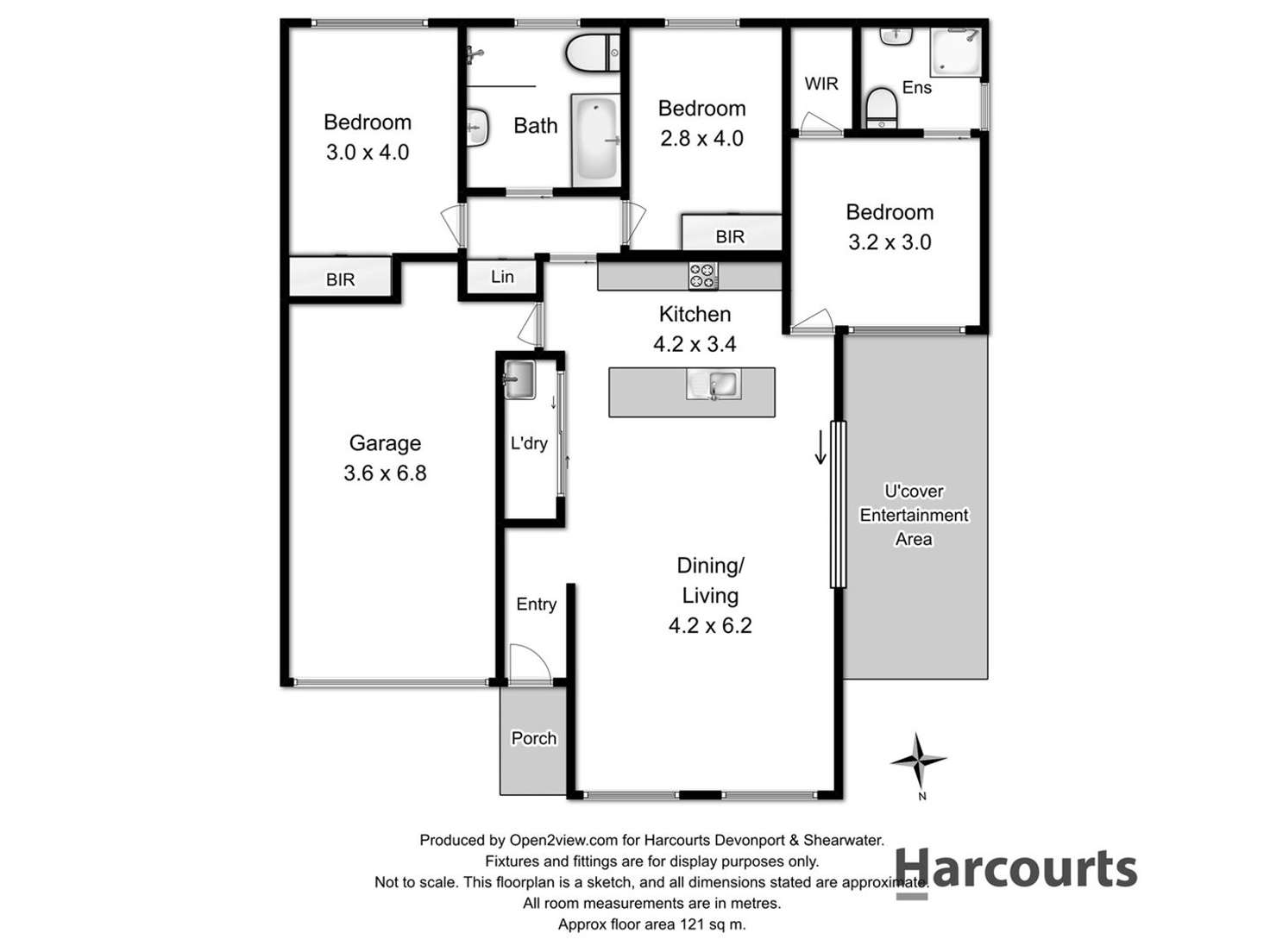 Floorplan of Homely villa listing, 1/145 Oldaker Street, Devonport TAS 7310