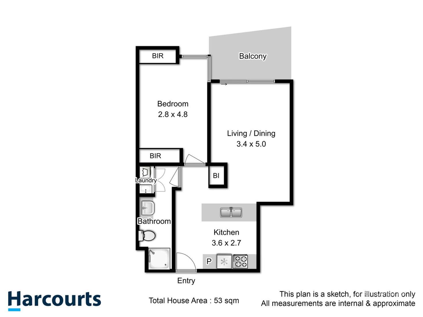 Floorplan of Homely apartment listing, 33/166 Bathurst Street, Hobart TAS 7000