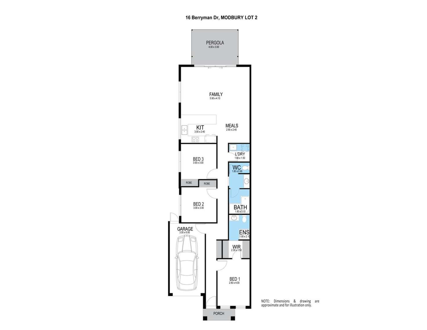 Floorplan of Homely house listing, 14A Berryman Drive, Modbury SA 5092