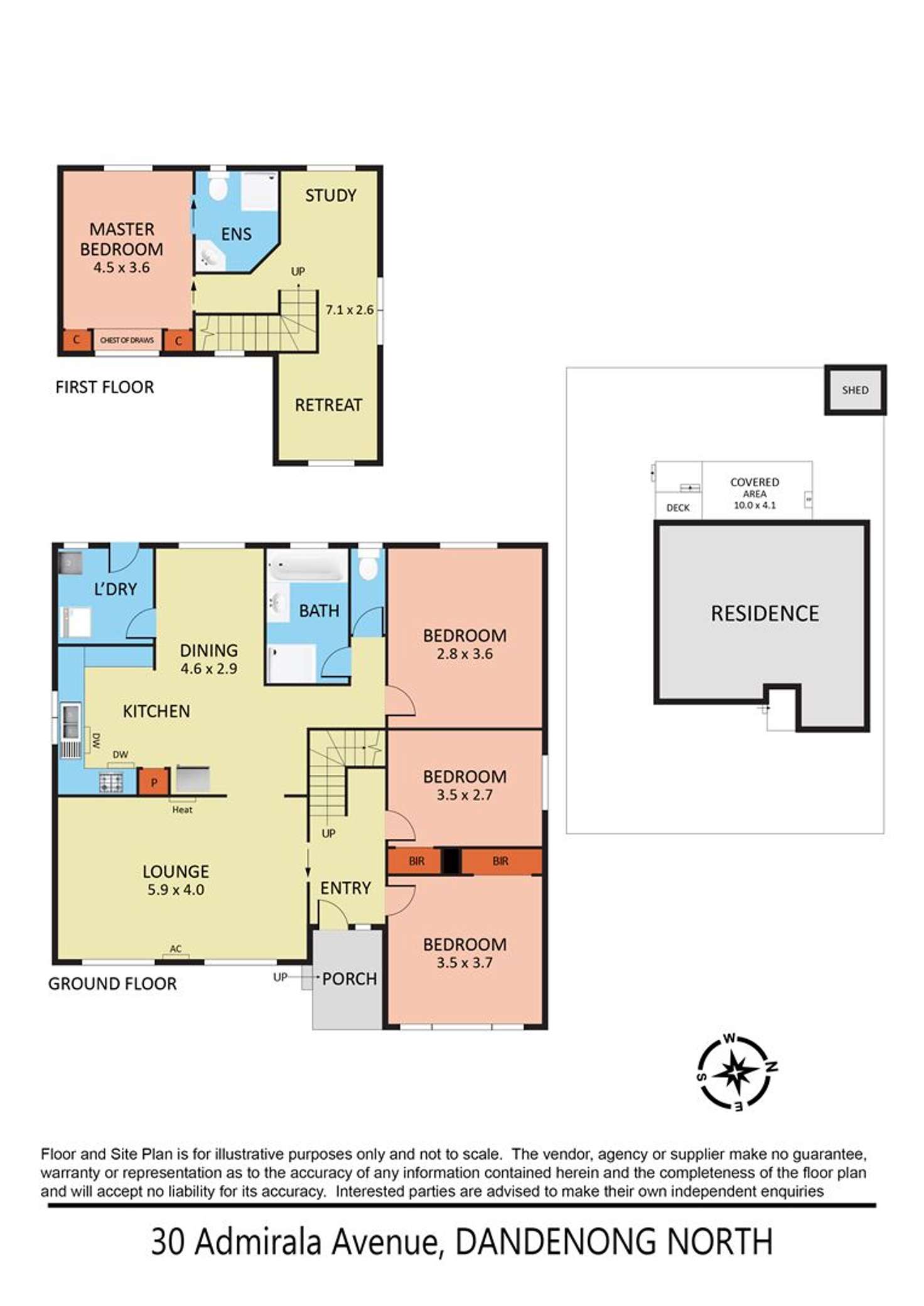 Floorplan of Homely house listing, 30 Admirala Avenue, Dandenong North VIC 3175