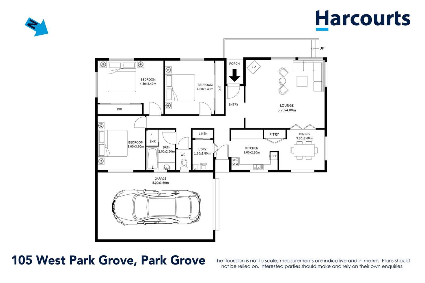 Floorplan of Homely house listing, 105 West Park Grove, Park Grove TAS 7320
